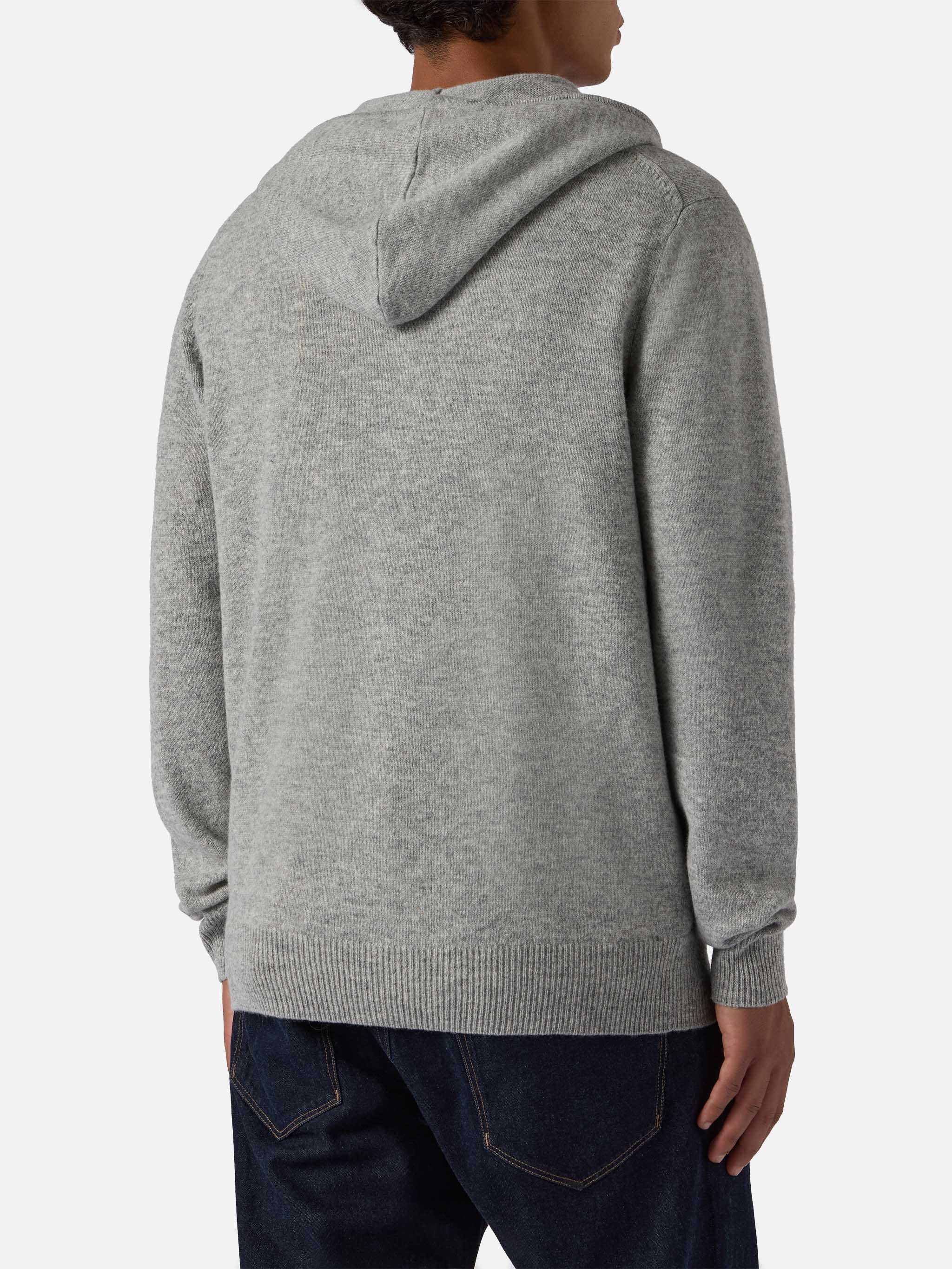 Notting Hoodie Lambswool Grey Melange Knitwear