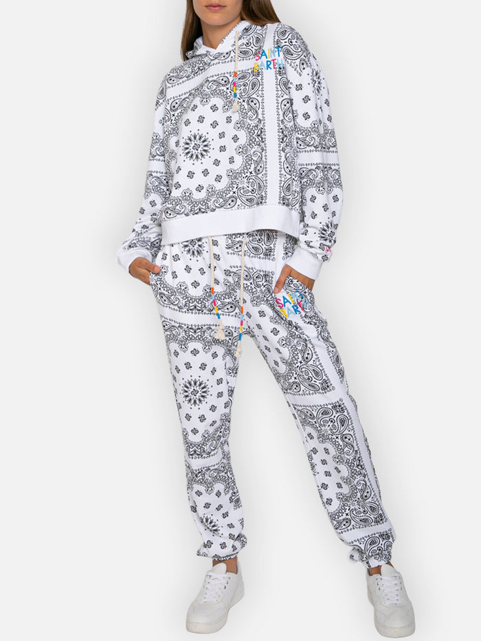Cotton Joggers With Bandanna Print Pant