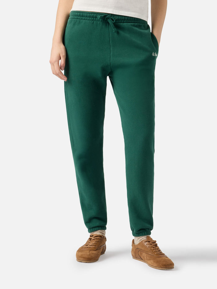 British Green Odalys Cotton Fleece Jogger Pants Apple