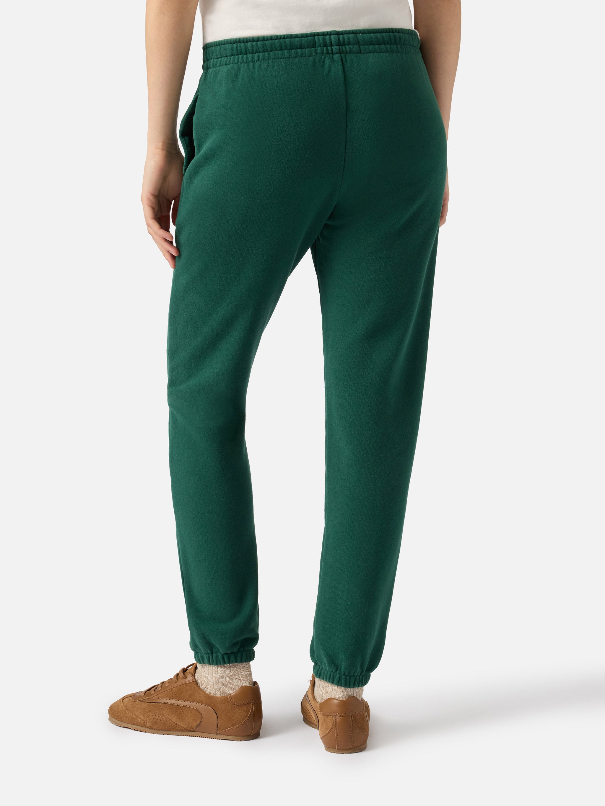 British Green Odalys Cotton Fleece Jogger Pants Apple