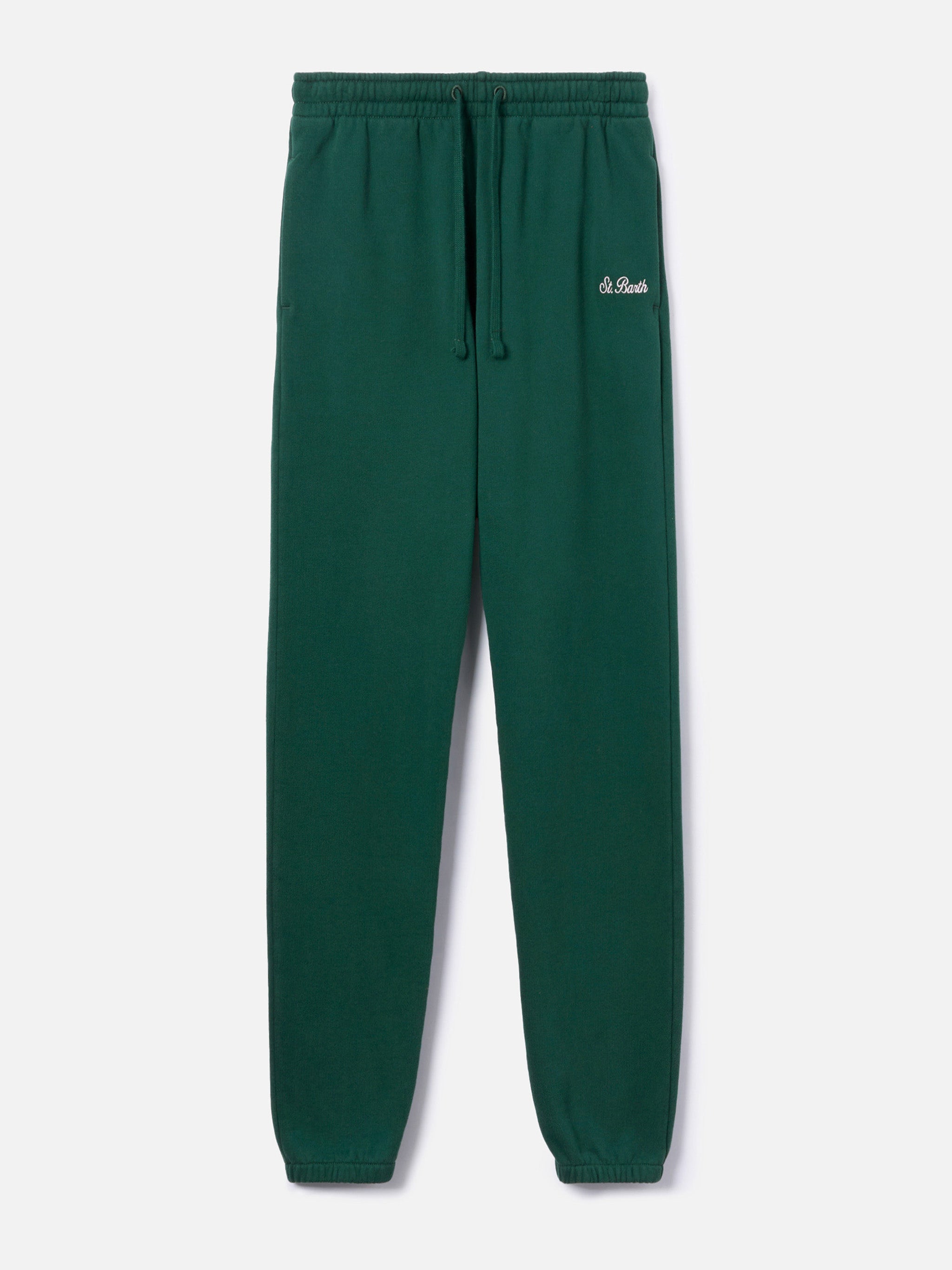 British Green Odalys Cotton Fleece Jogger Pants Apple