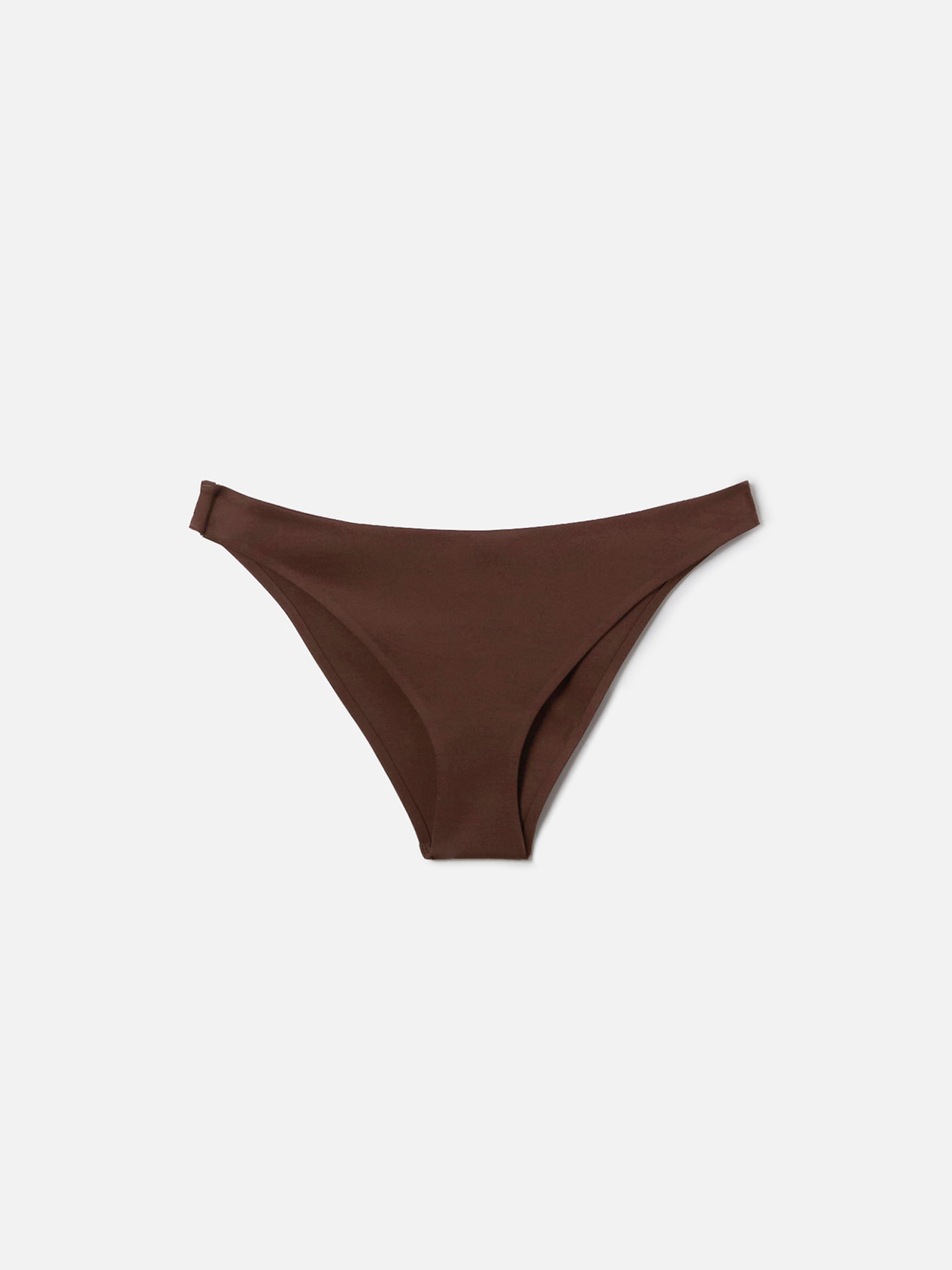 Reanna Bikini Bottoms Solid Brown Soft Technical Fabric Bottom