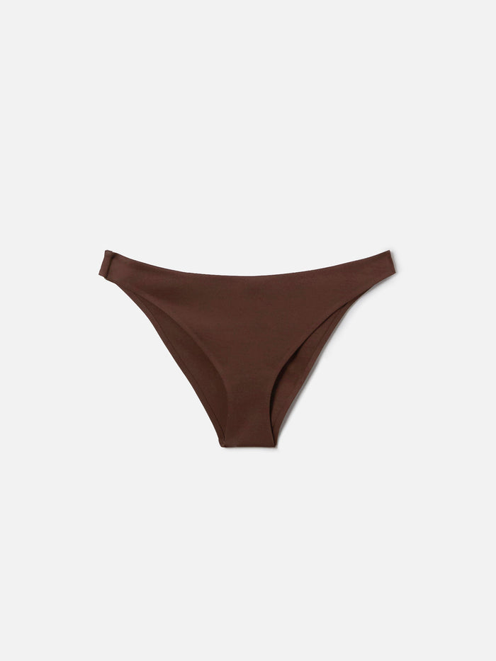 Reanna Bikini Bottoms Solid Brown Soft Technical Fabric Bottom