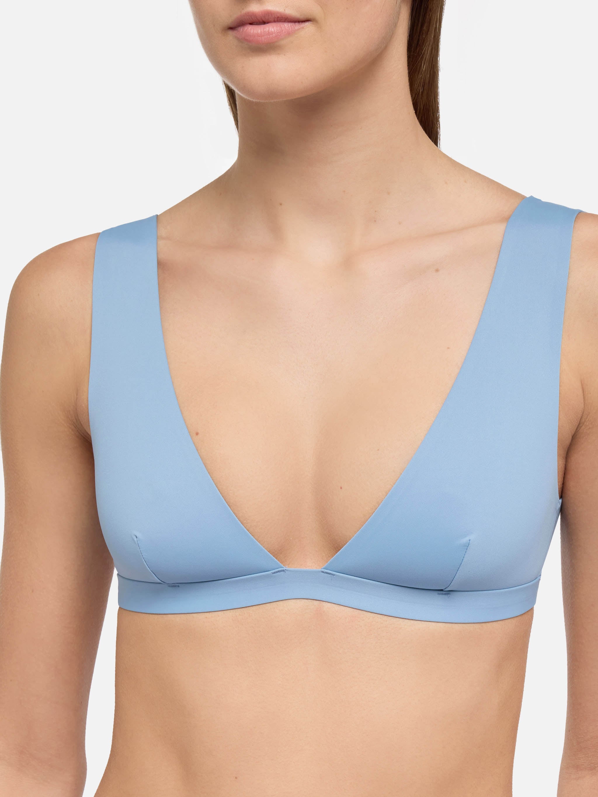 Ofelia Heatsealed Scooped Bralette Top Sky