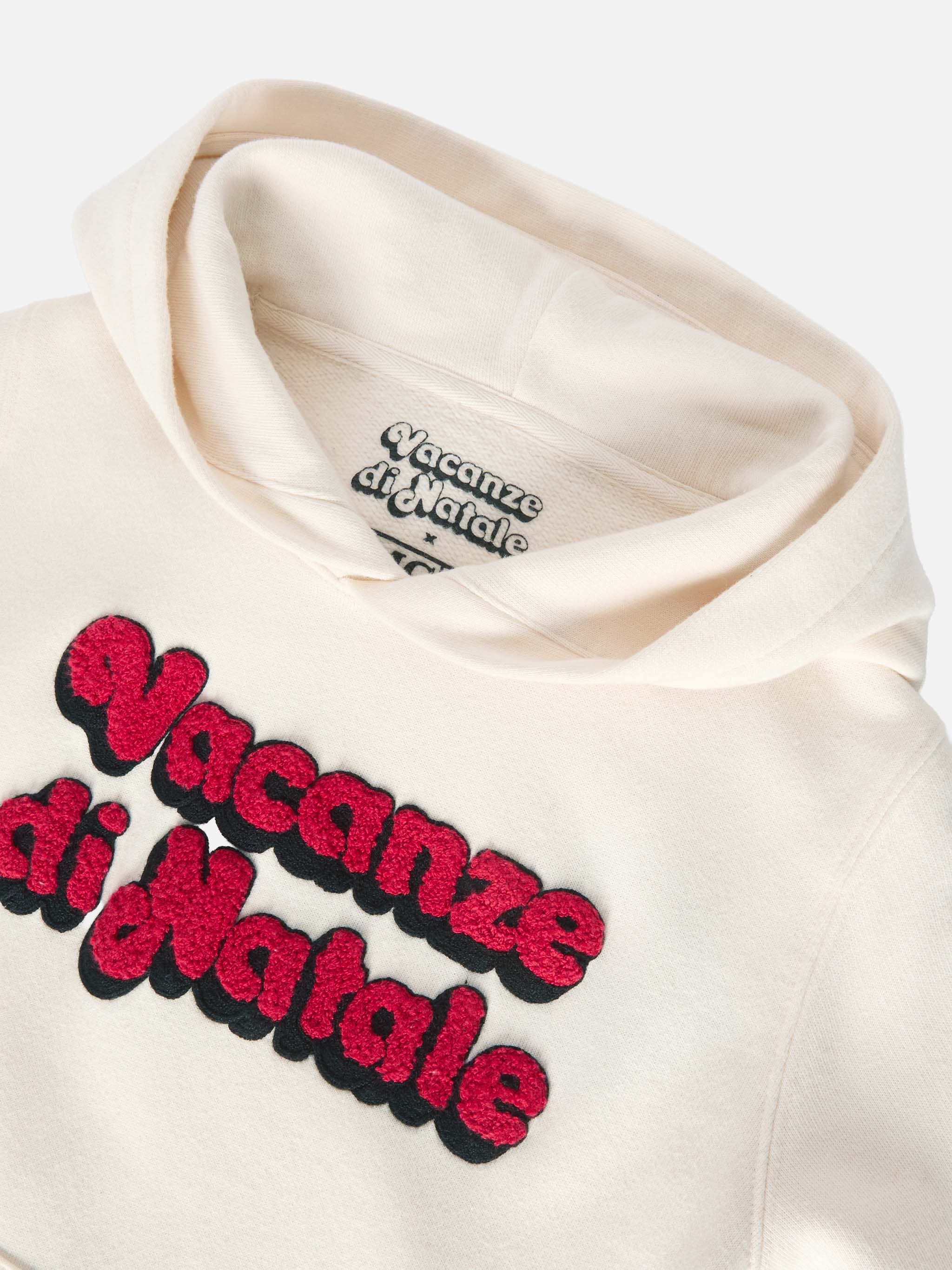 Oliver Hooded Sweatshirt With Vacanze Di Natale Print | Special Edition White
