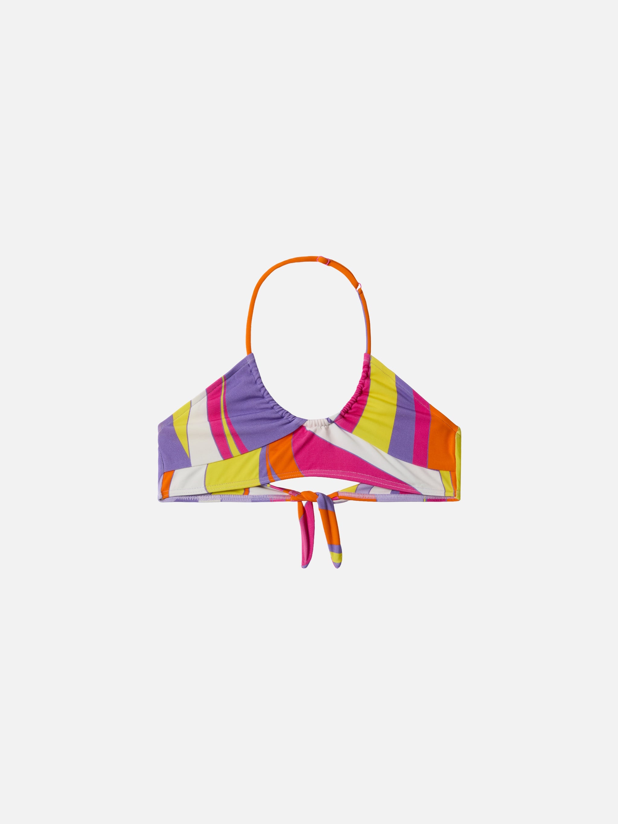 Page Jr Crop Top With Shape Wave Print Orange Top_apparel