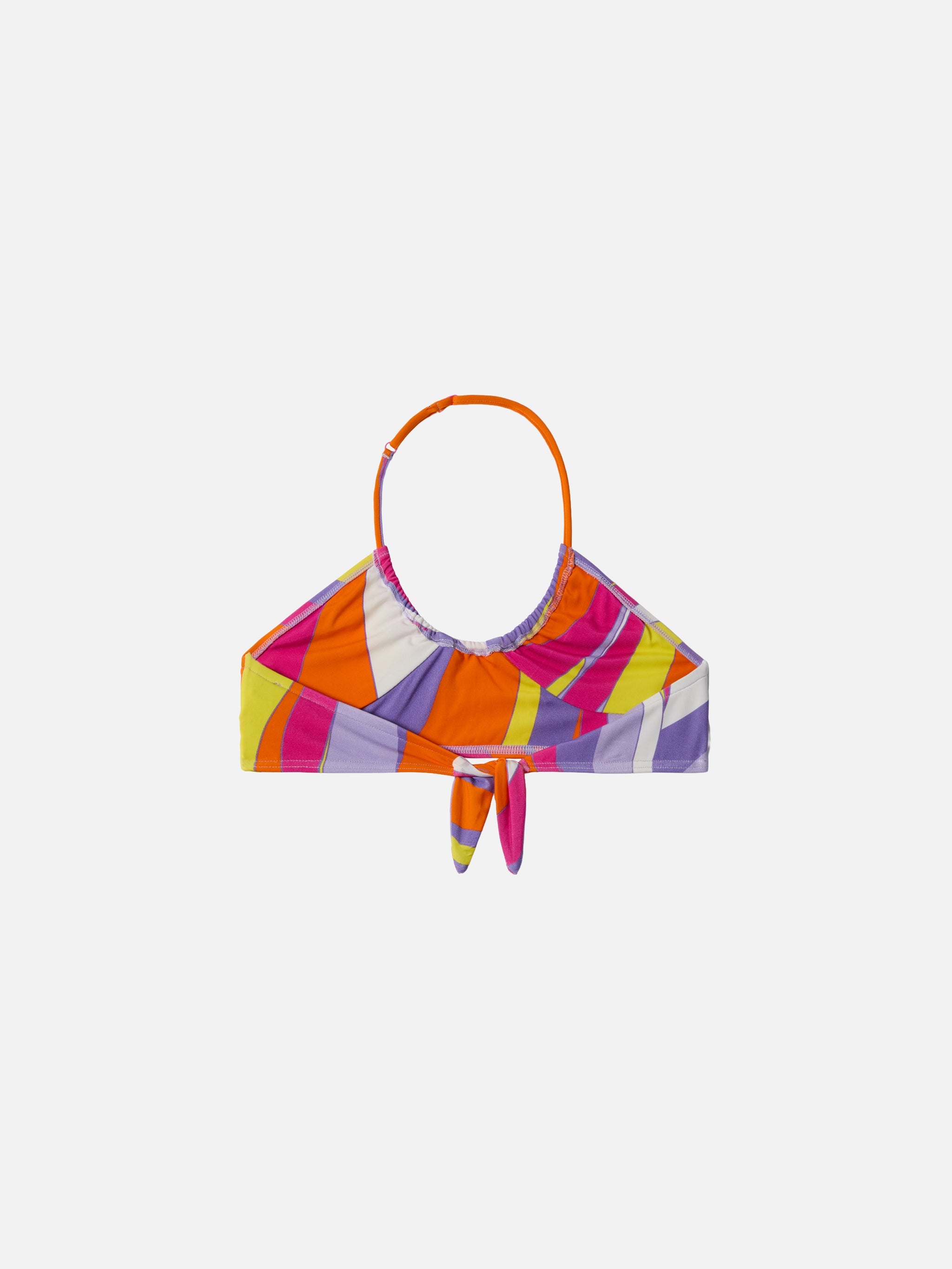 Page Jr Crop Top With Shape Wave Print Orange Top_apparel