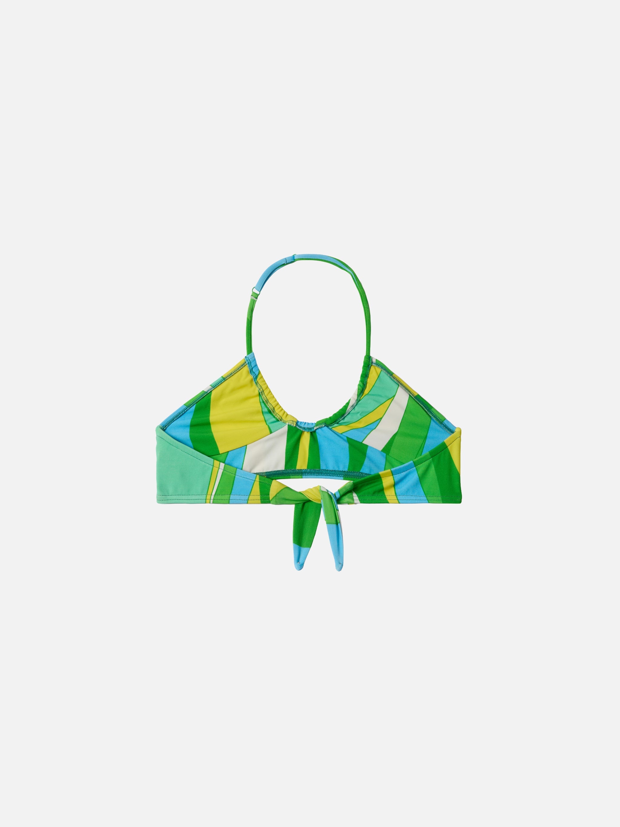 Page Jr Crop Top With Shape Wave Print Green Top_apparel