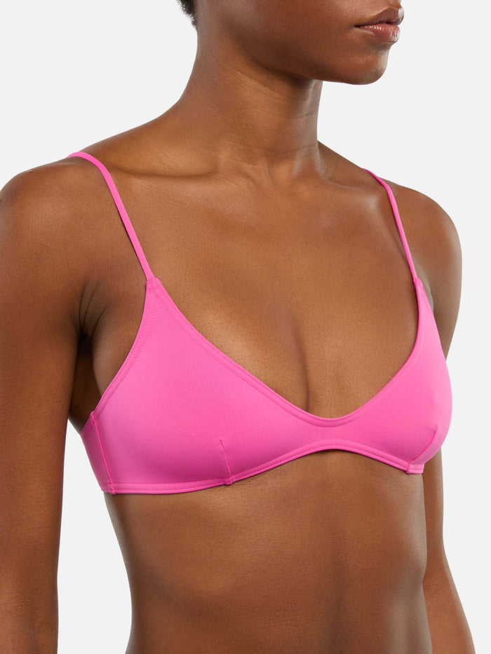 Paloma Fuchsia Scoop Bralette Pink Top