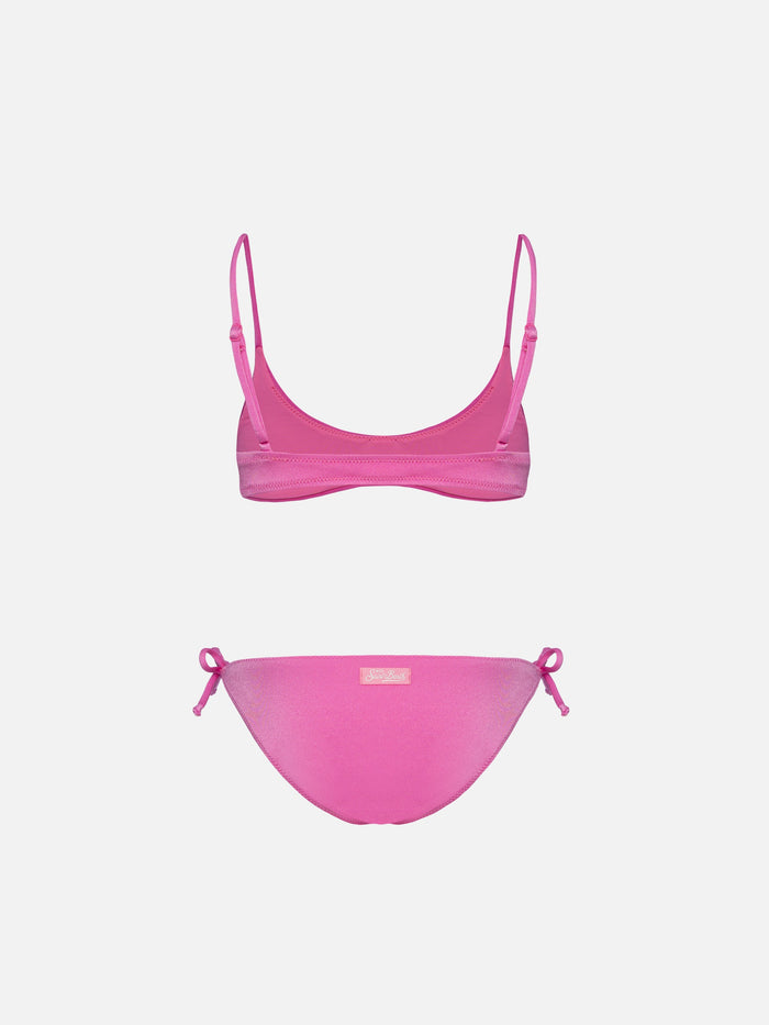 Paloma Jr Pink Bralette Bikini With Rhinestones