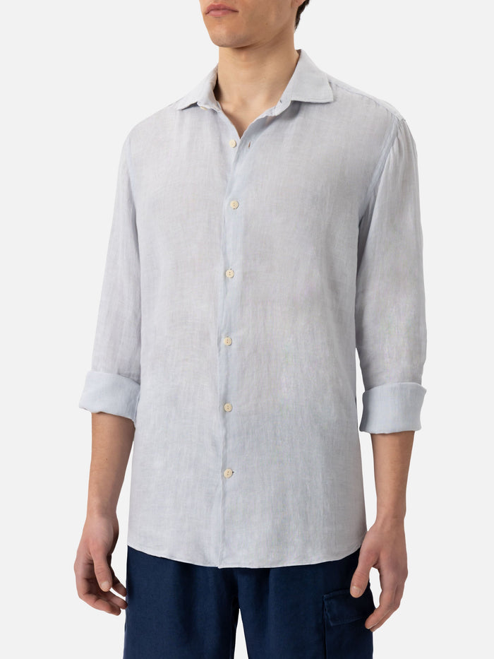 Stone Grey Linen Shirt Pamplona