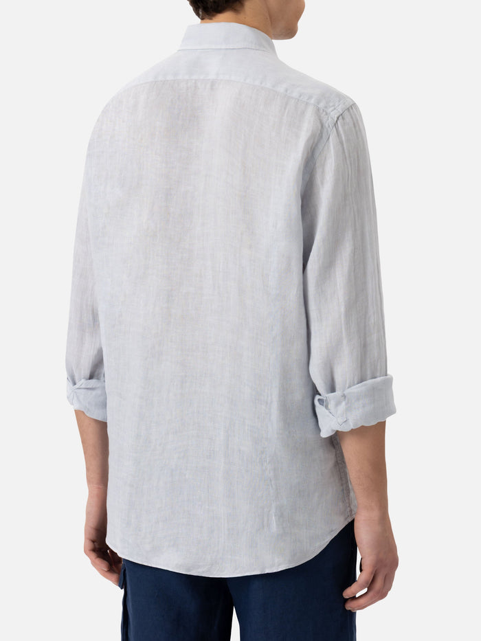 Stone Grey Linen Shirt Pamplona