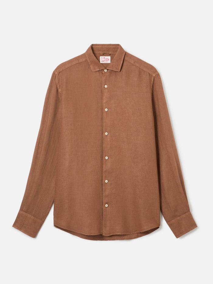 Pamplona Brown Linen Shirt