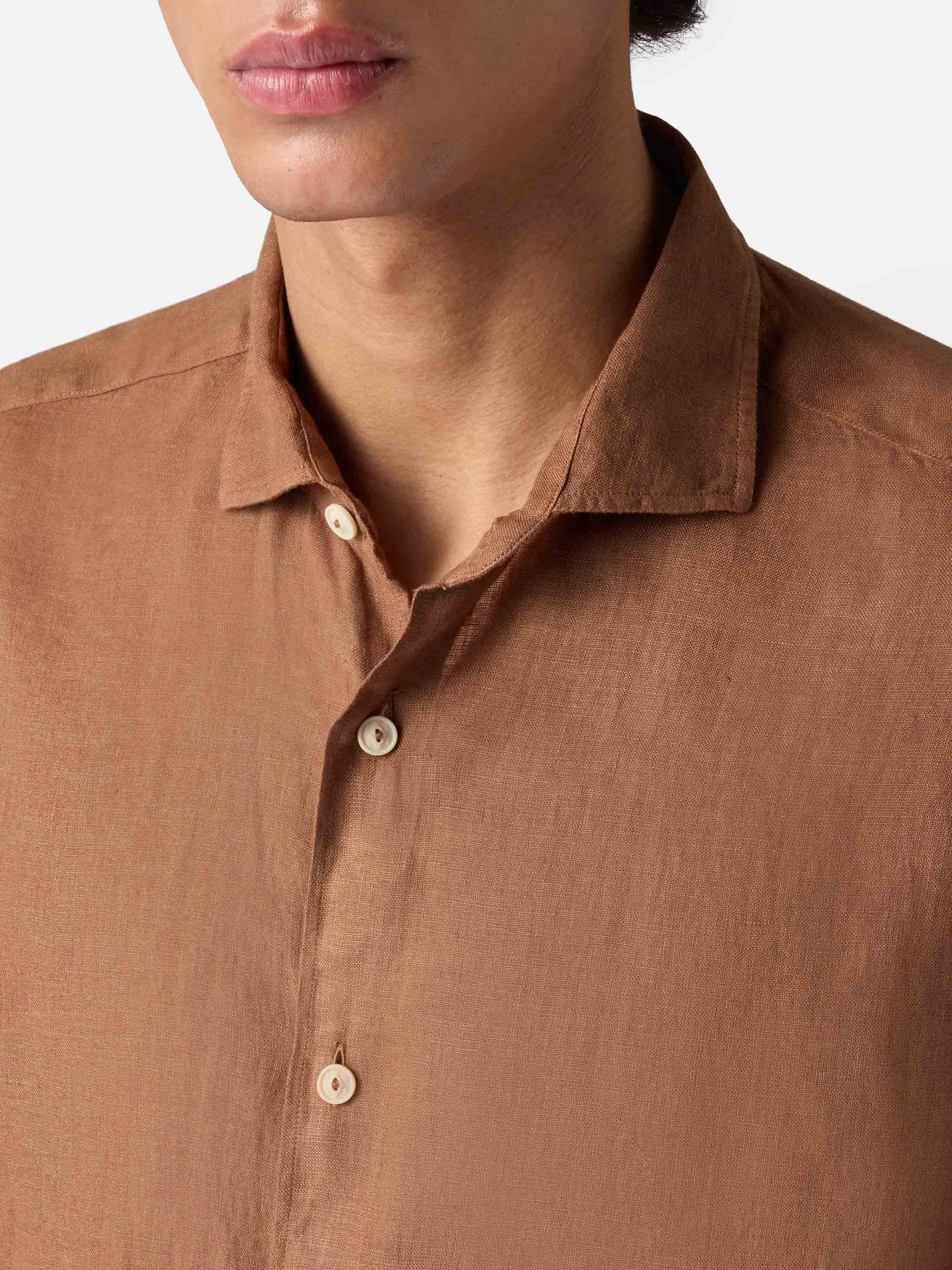 Pamplona Brown Linen Shirt
