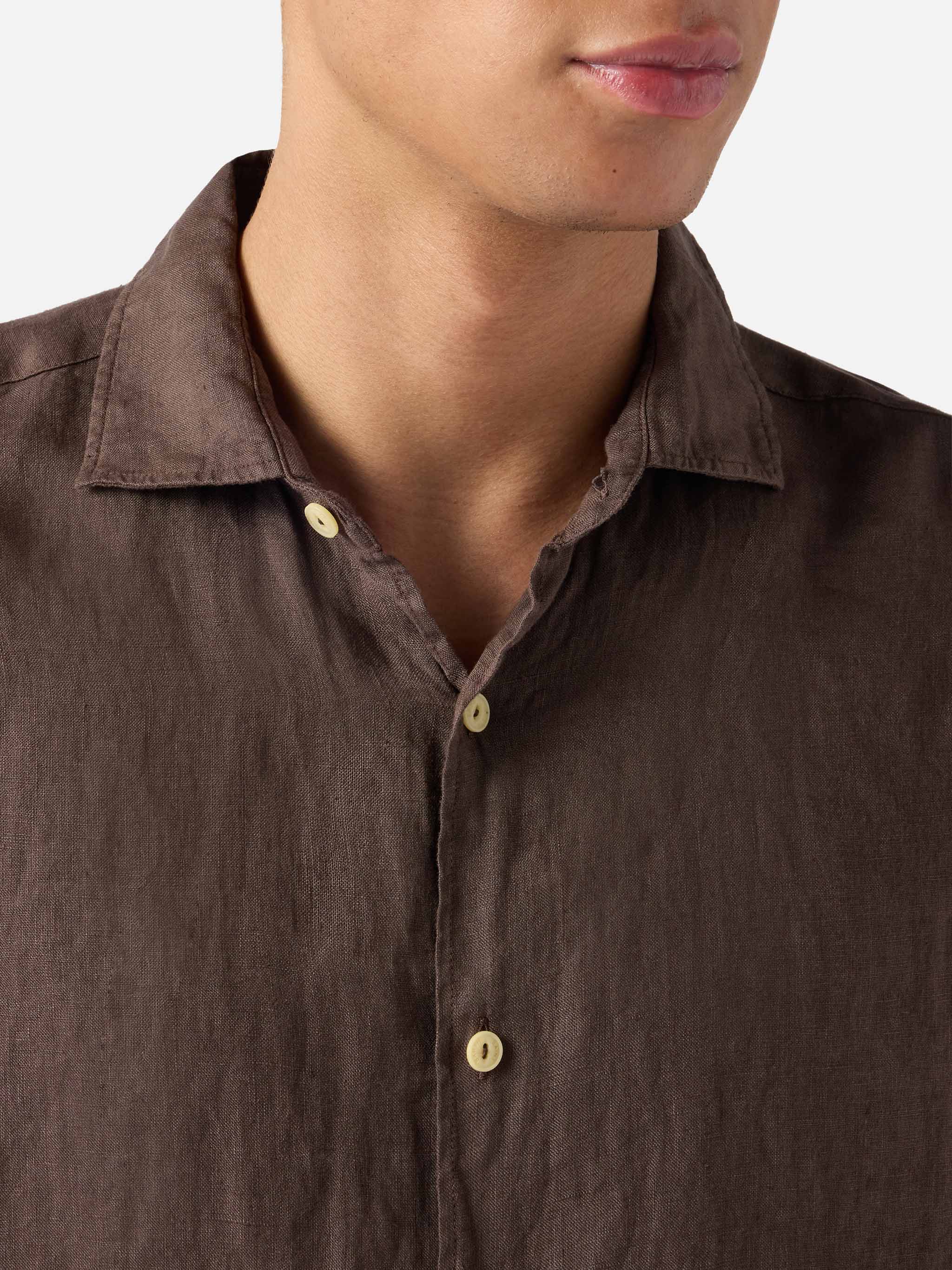 Brown Pamplona Shirt Pure Linen