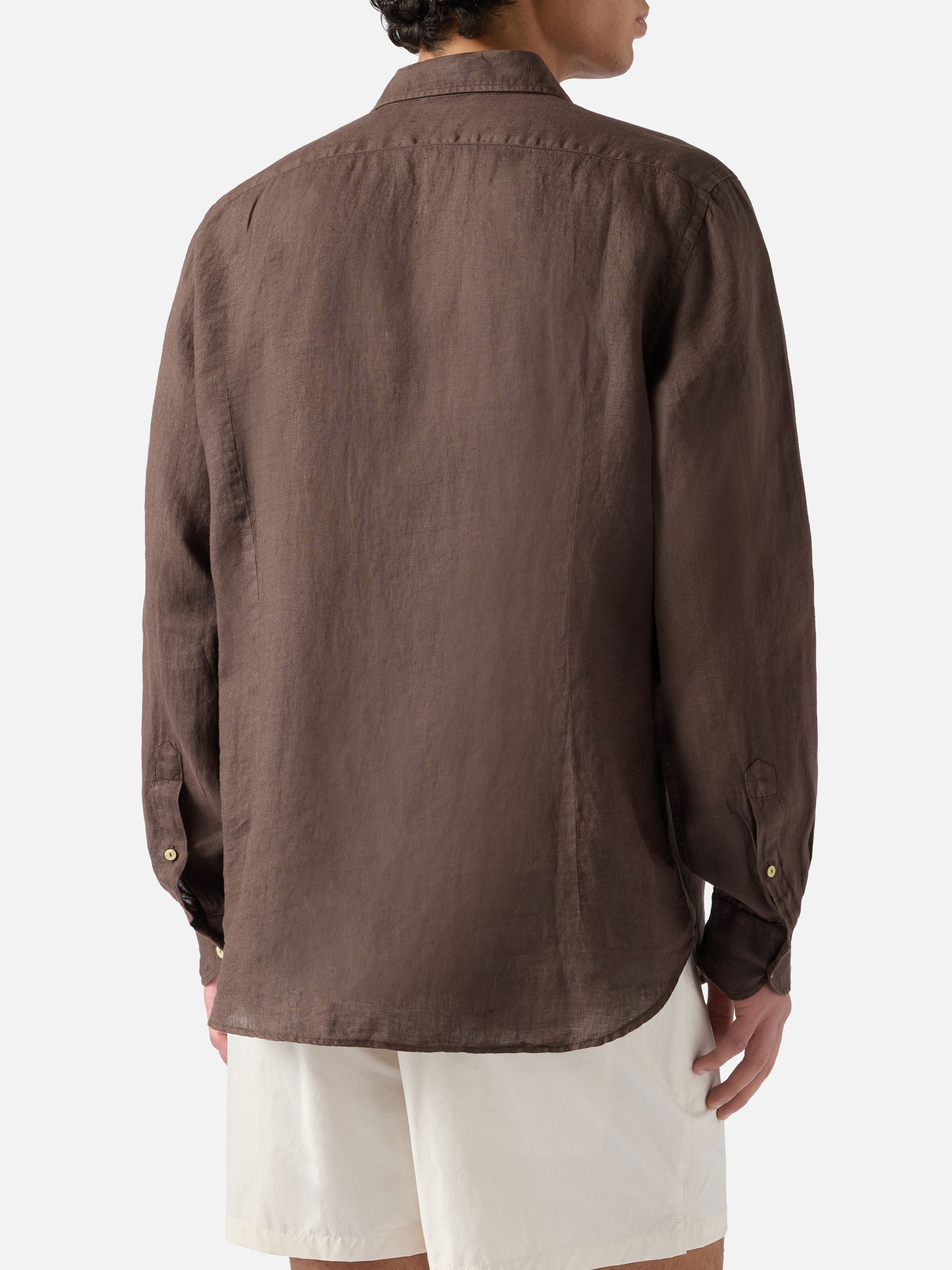 Brown Pamplona Shirt Pure Linen