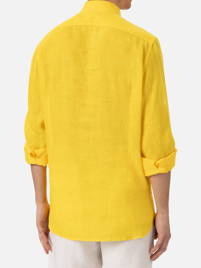 Yellow Linen Shirt Pamplona