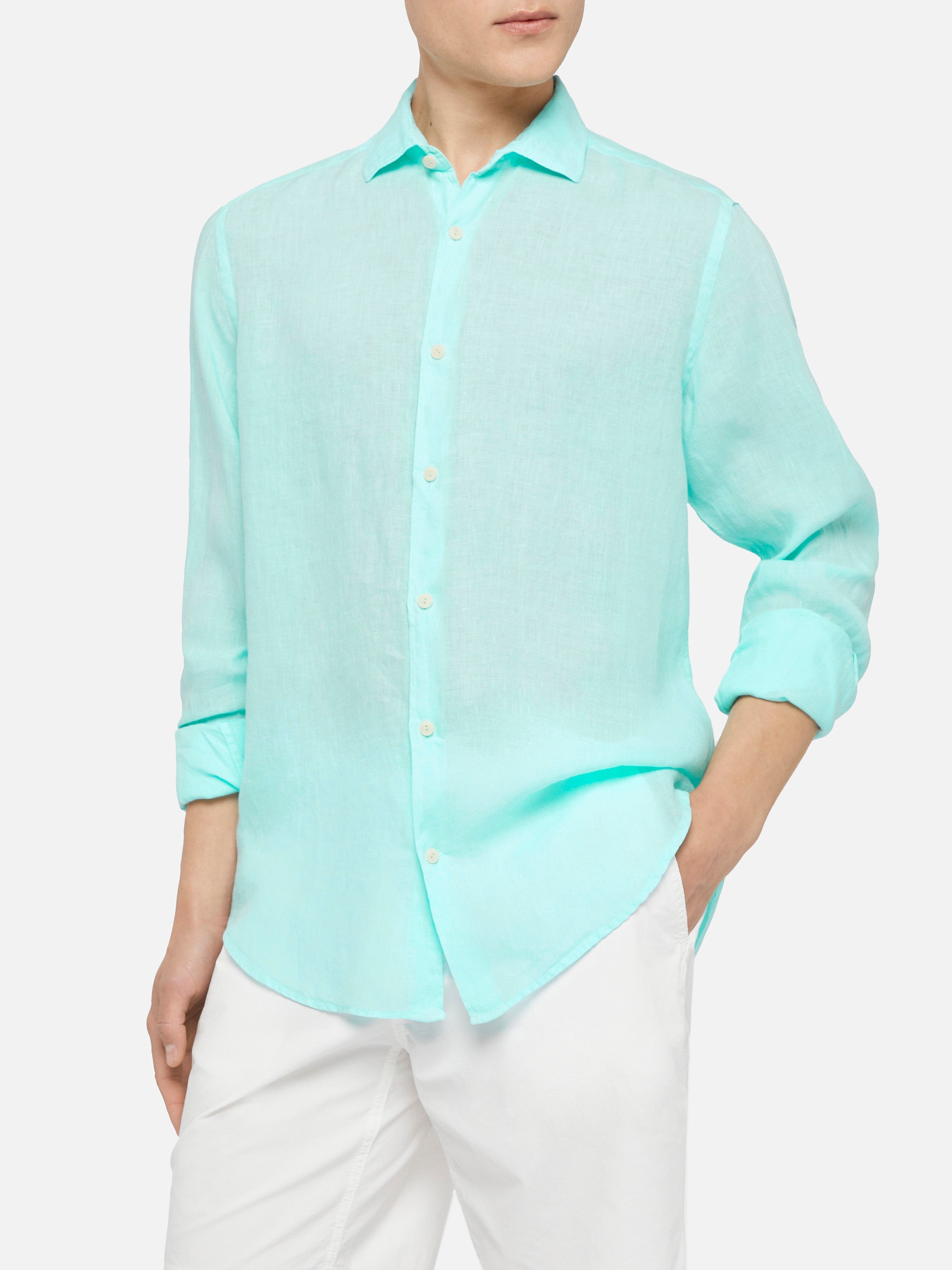 Water Green Linen Shirt Pamplona __single__