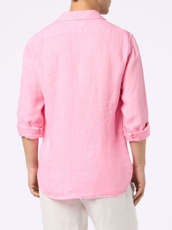 Bubble Pink Linen Shirt Pamplona
