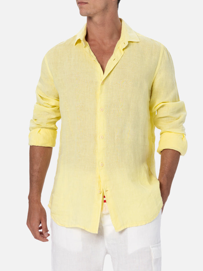 Pamplona Linen Shirt Pale Yellow