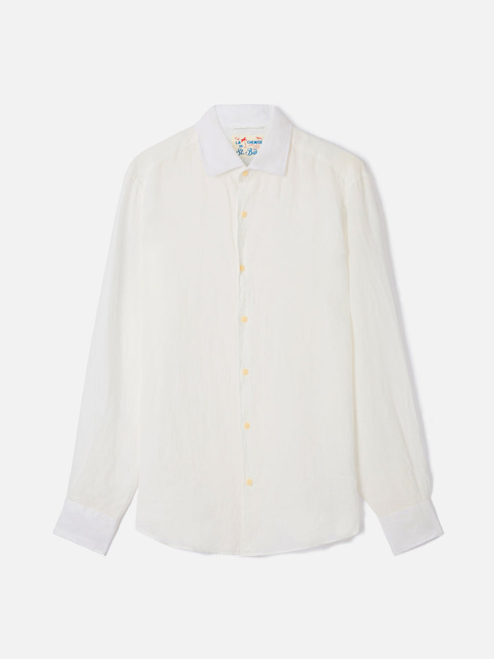 White Pamplona Shirt Pure Linen