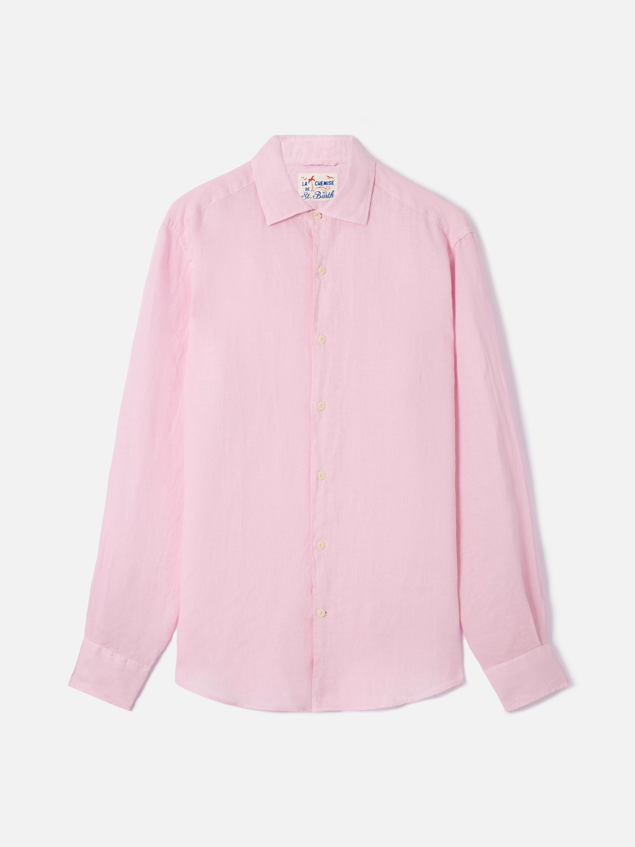 Pink Pamplona Shirt Pure Linen