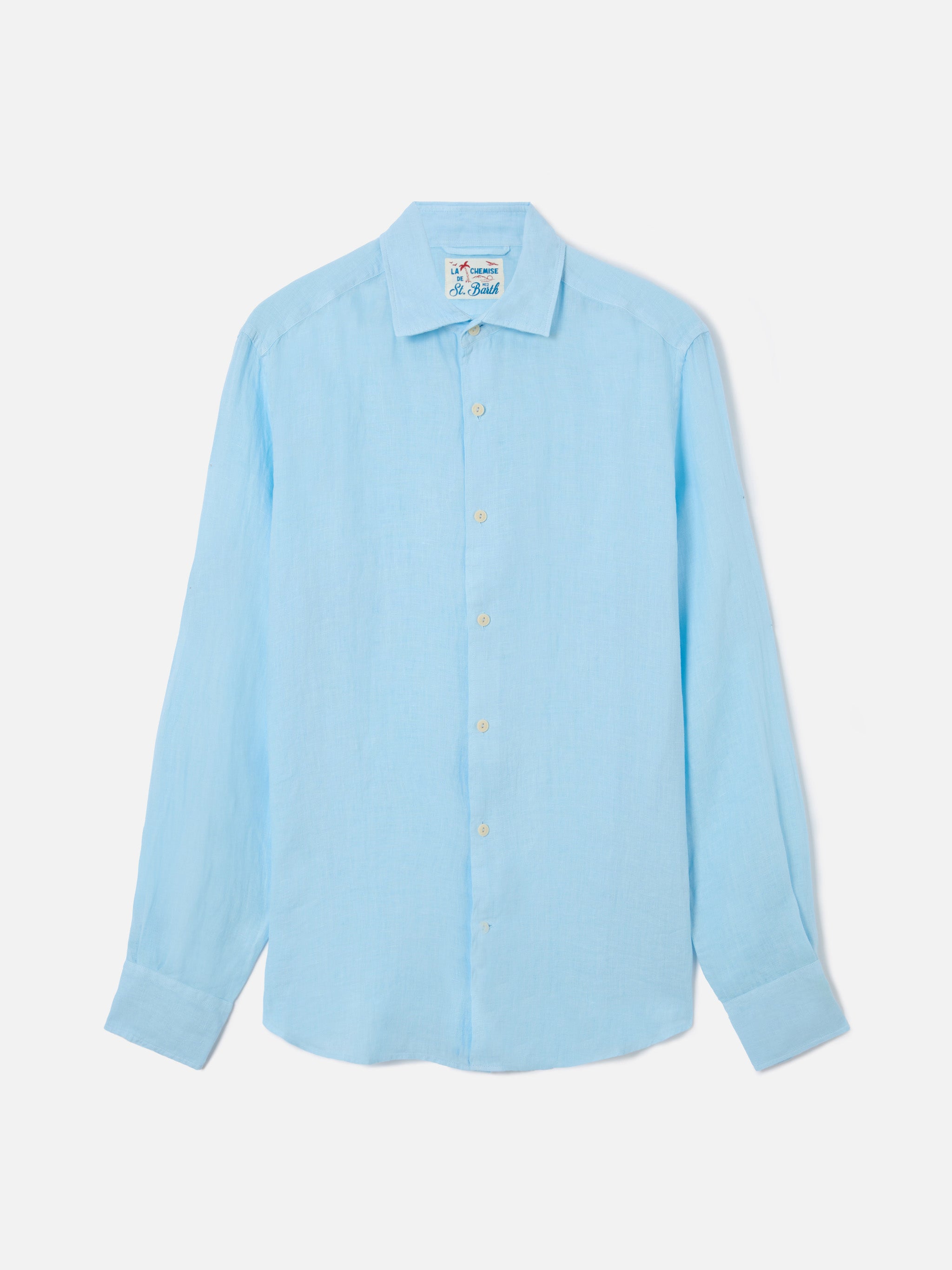 Light Blue Pamplona Shirt Pure Linen