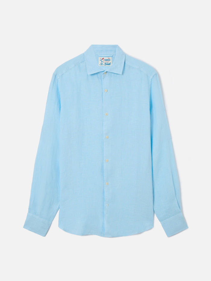 Light Blue Pamplona Shirt Pure Linen