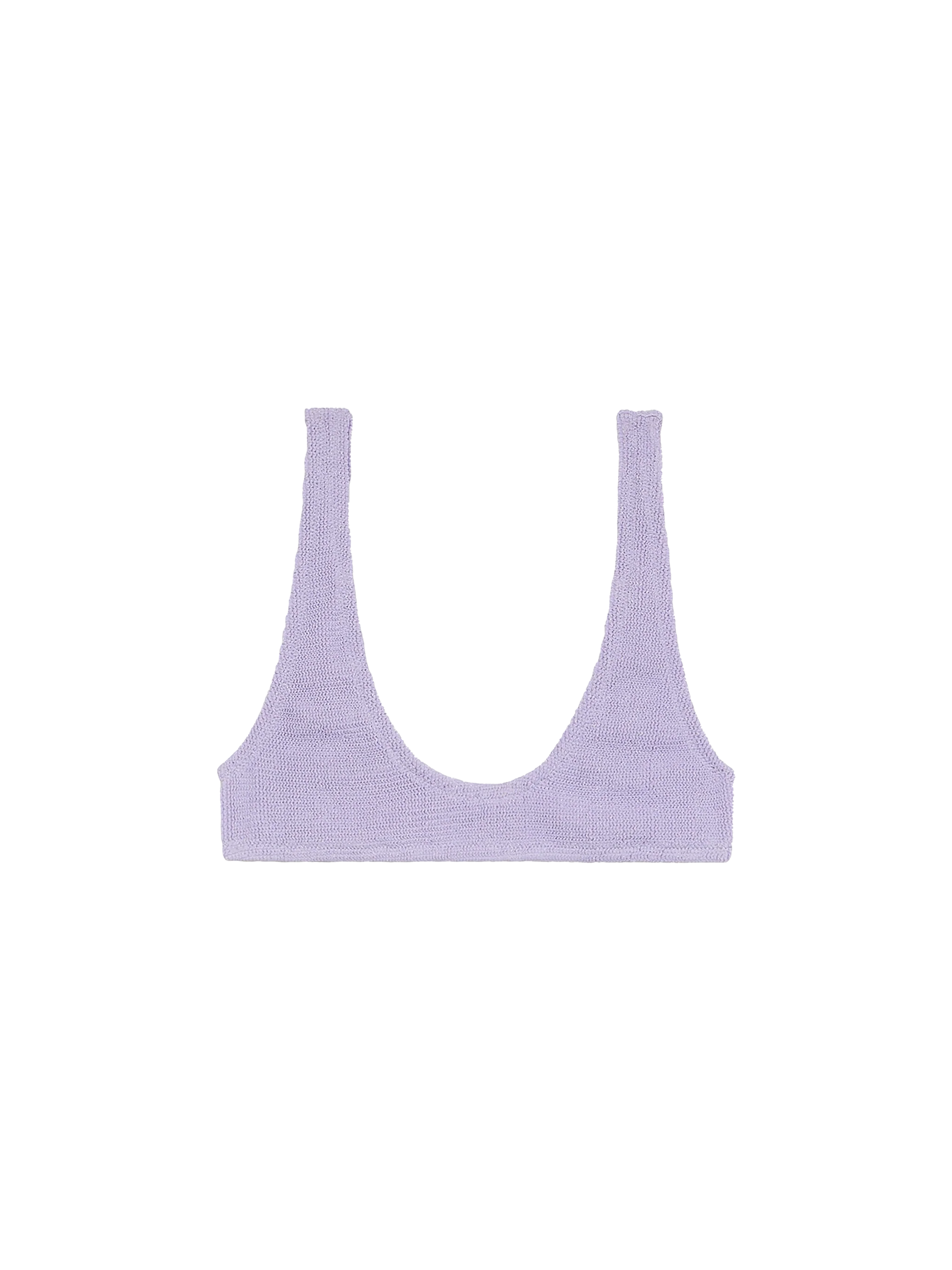 Pamy Lilac Lurex Crinkle Bralette Bikini Top Pink