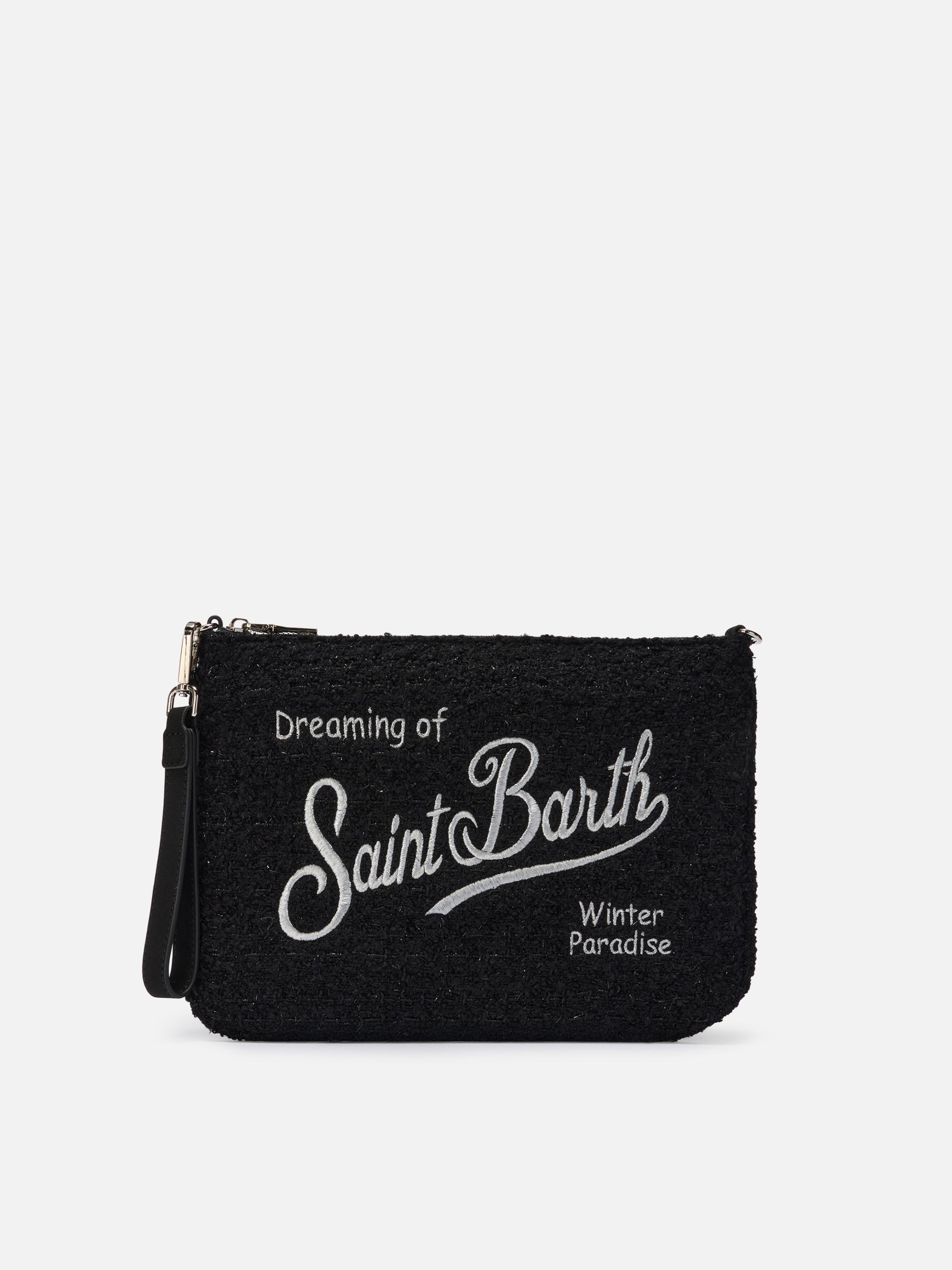 Parisienne Tweed Crossbody Bag Black Pochette