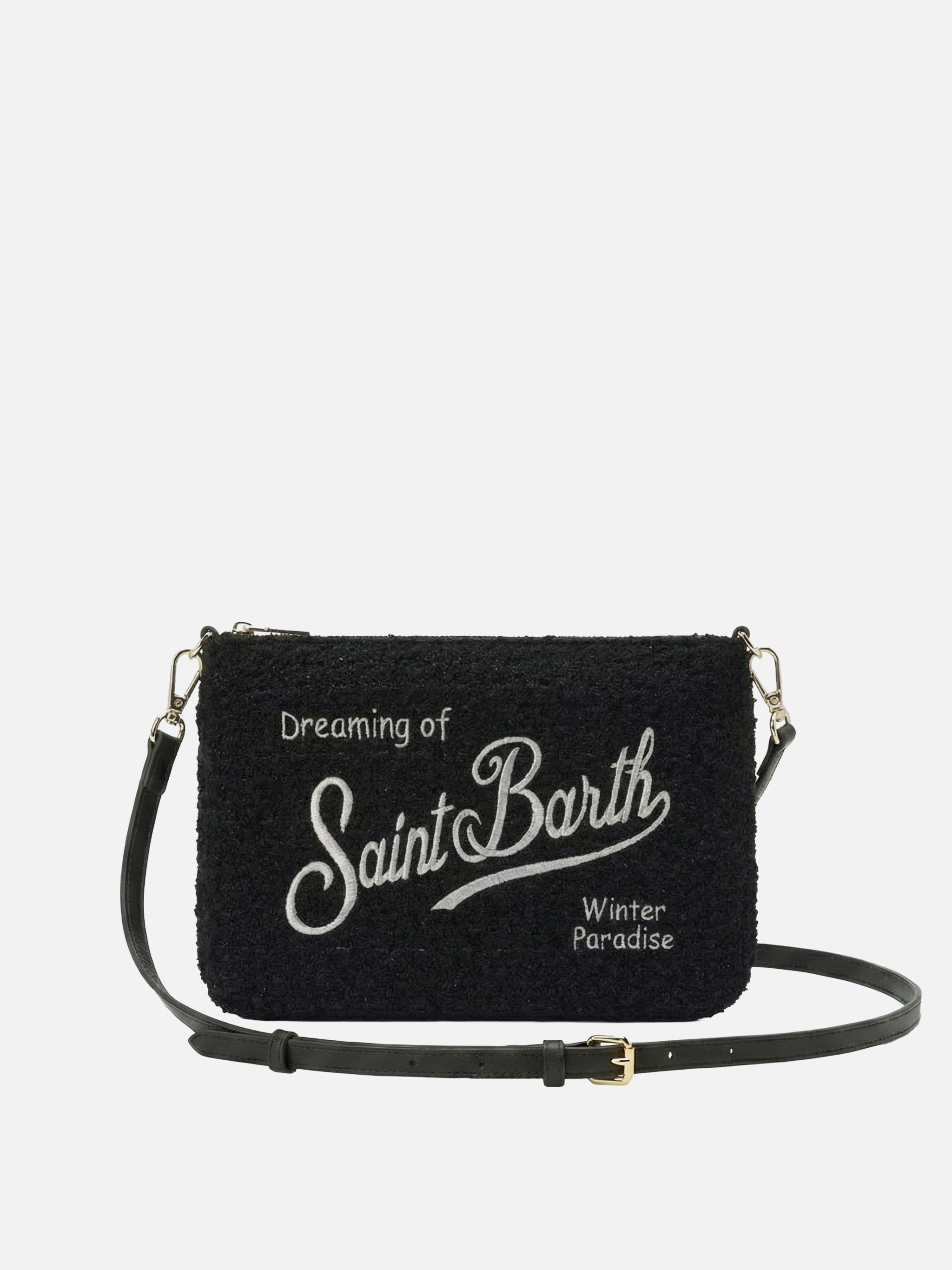 Parisienne Tweed Crossbody Bag Black Pochette