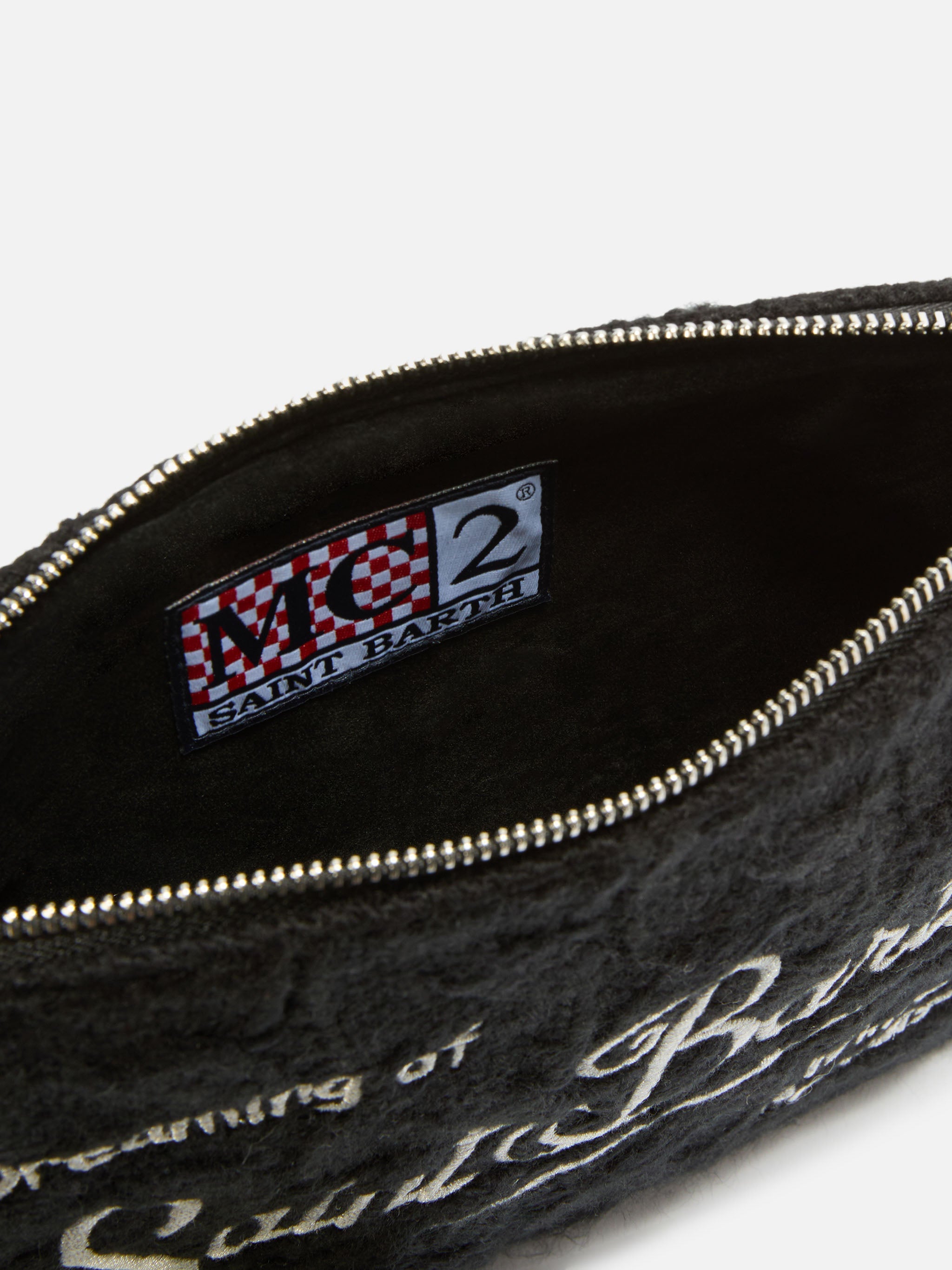 Parisienne Wool Braid Crossbody Bag Black Braided Blend Pochette