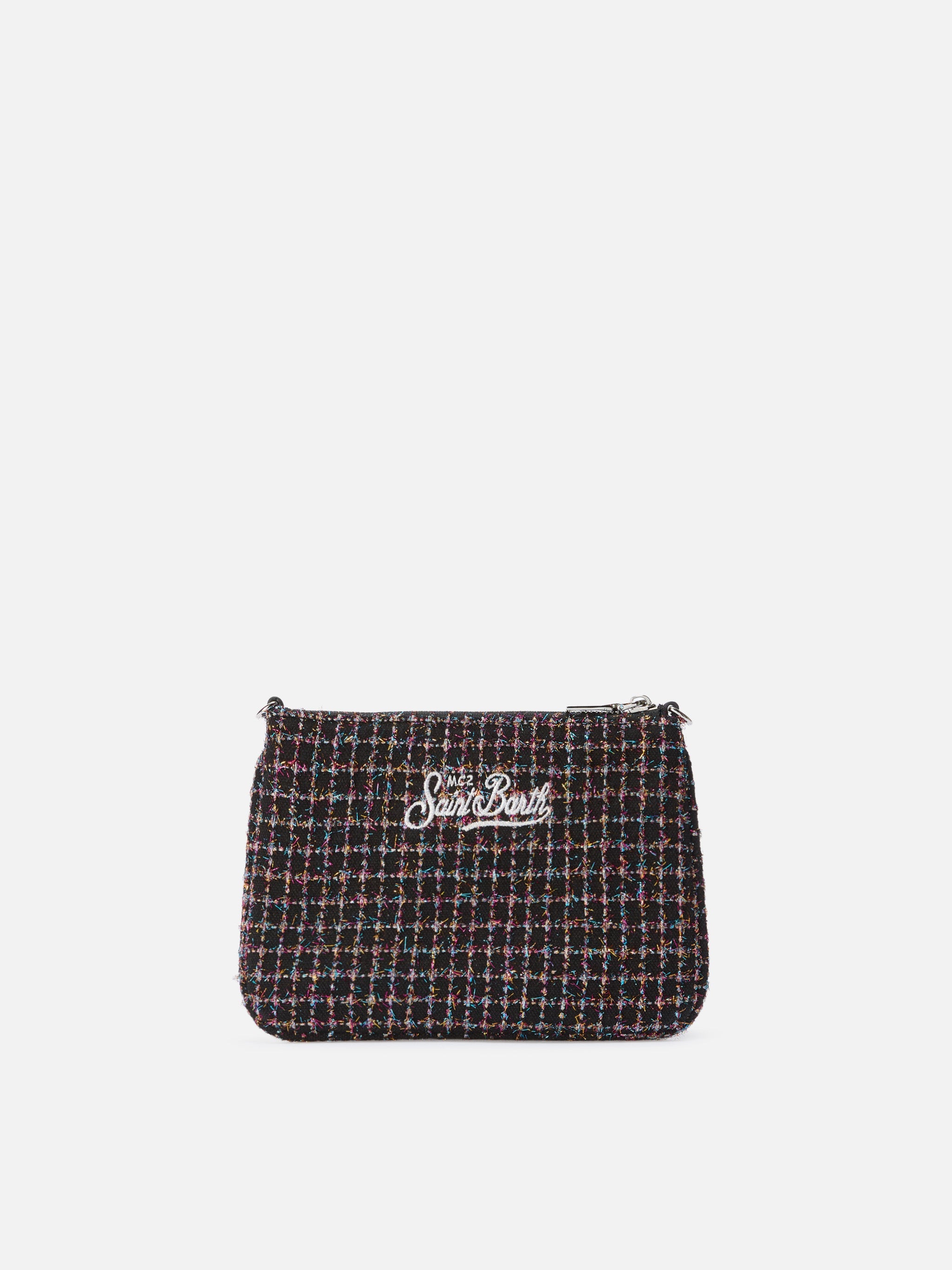 Parisienne Mini Shoulder Bag Shiny Black Tweed Pochette