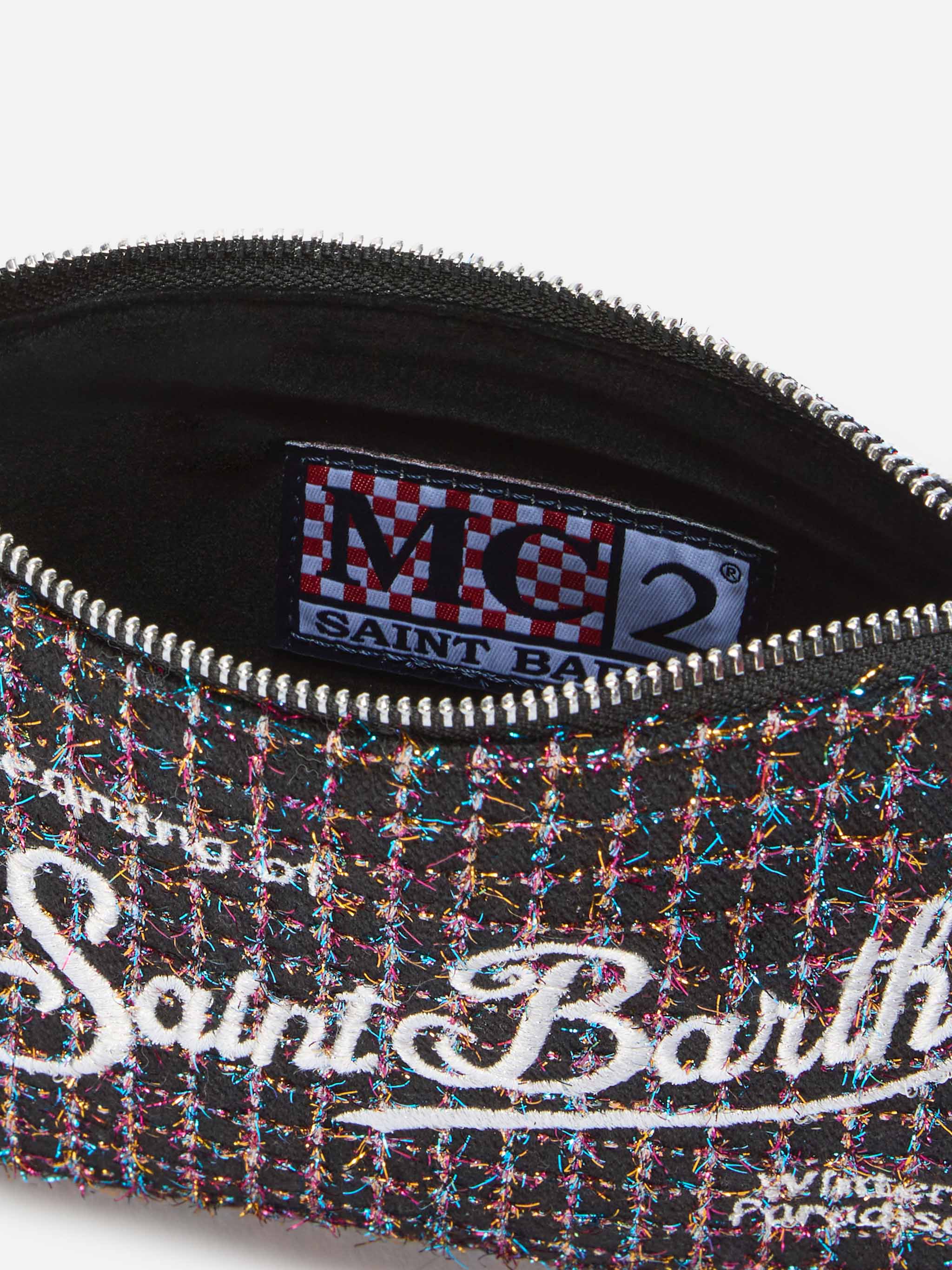 Parisienne Mini Shoulder Bag Shiny Black Tweed Pochette