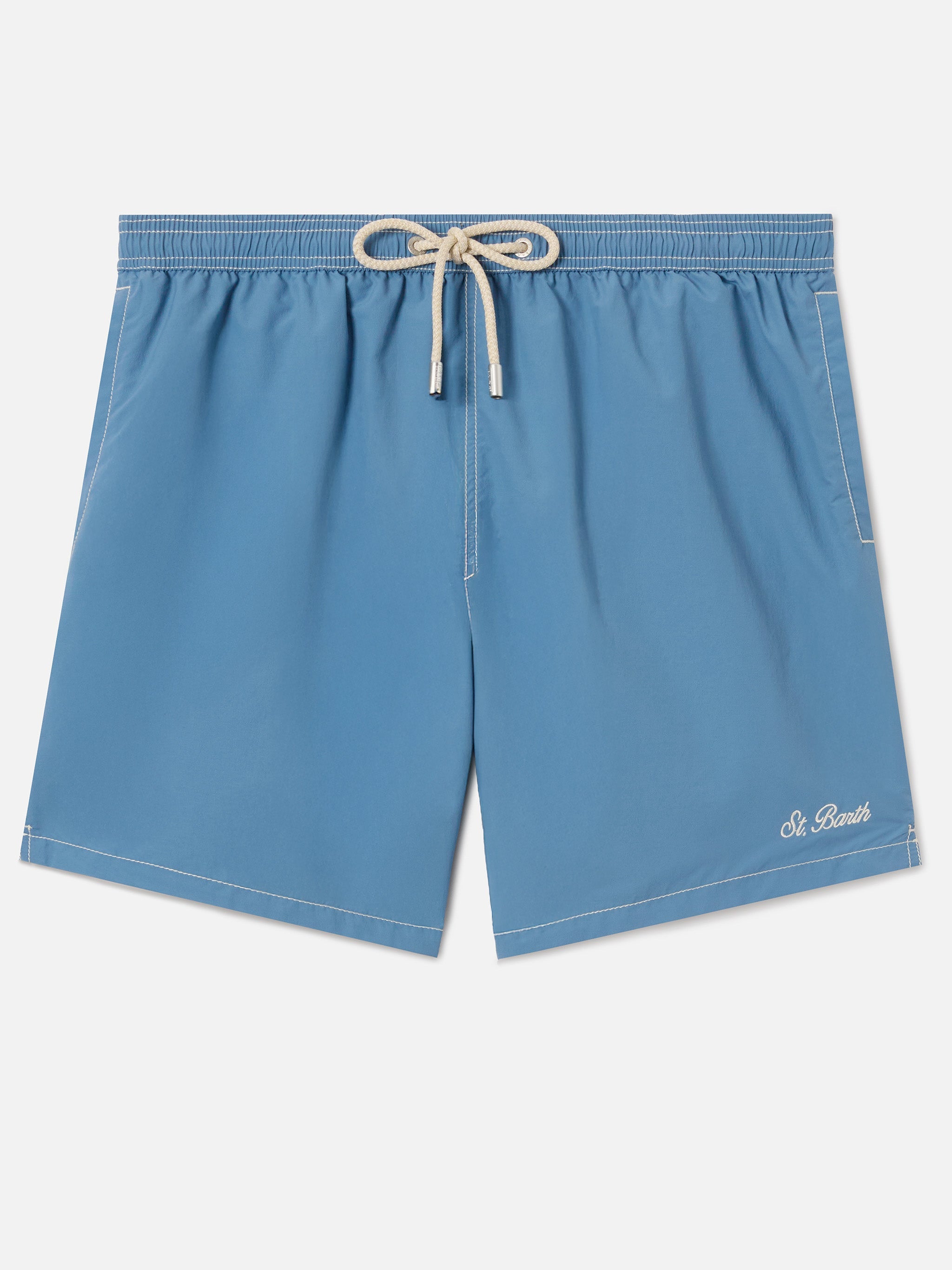 Patmos Swim Shorts Solid Dusty Blue Sky Swimshort