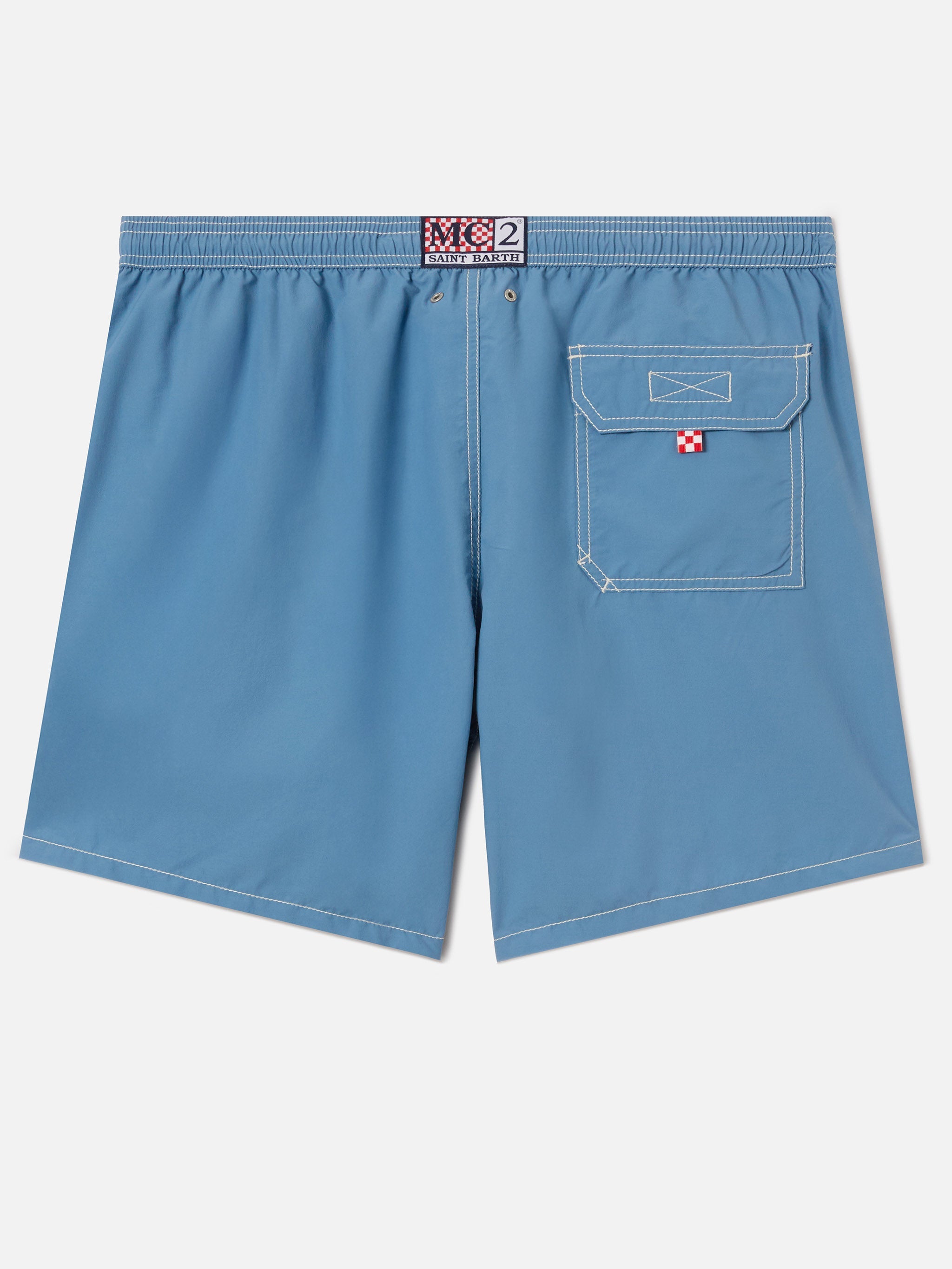 Patmos Swim Shorts Solid Dusty Blue Sky Swimshort