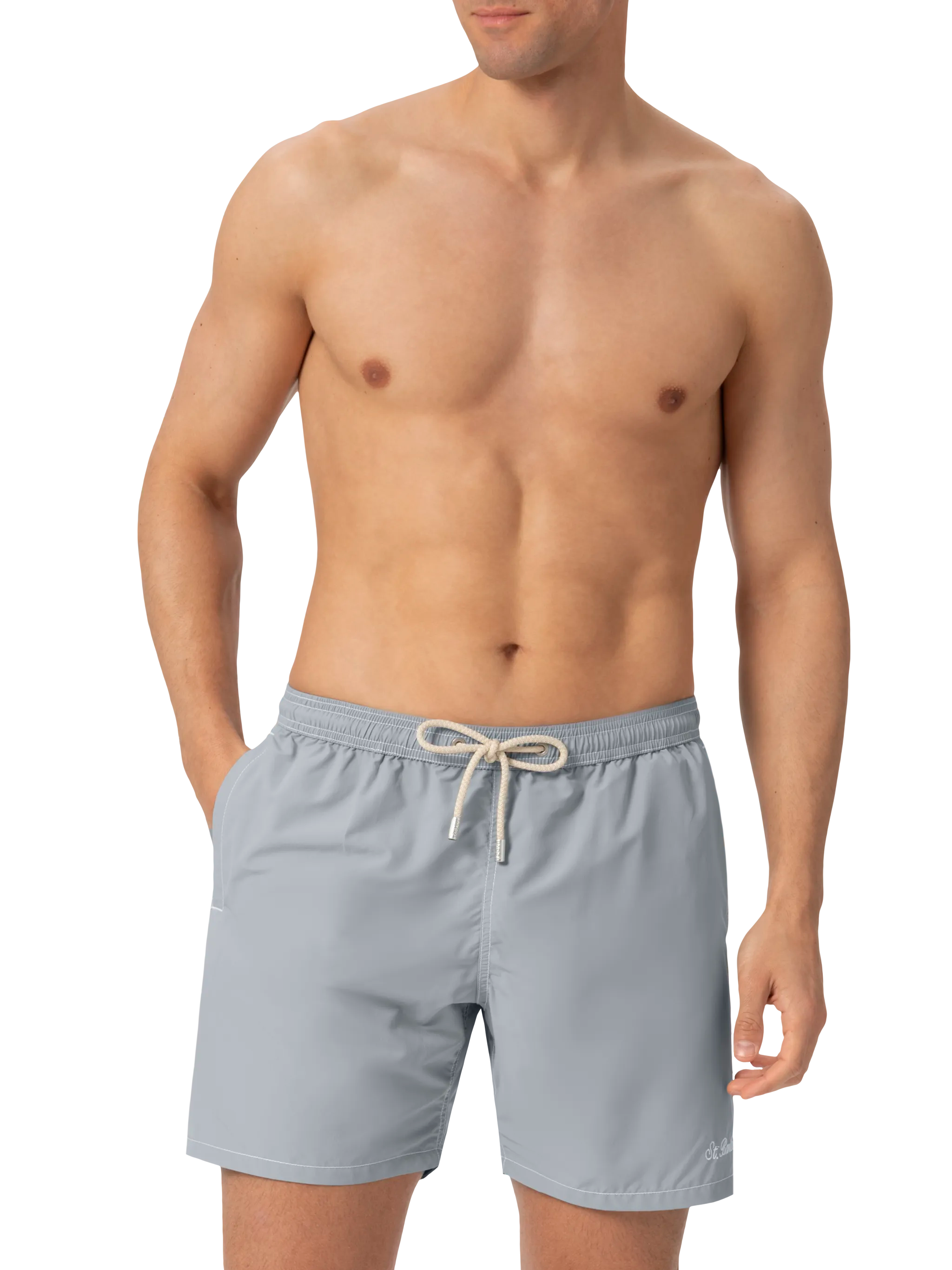 Grey Mid-Length Classic Light Swim Shorts Patmos Swimshort