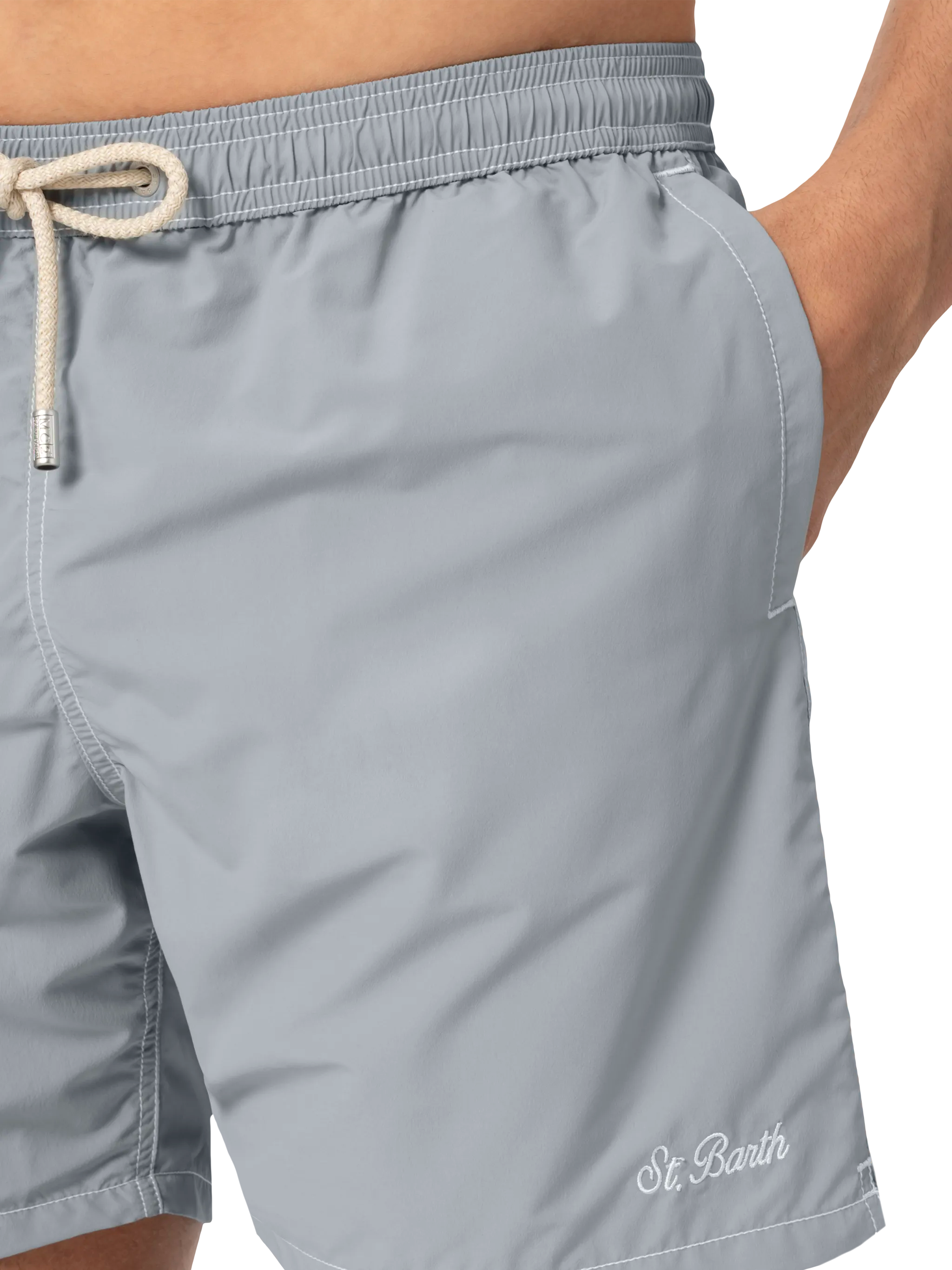 Grey Mid-Length Classic Light Swim Shorts Patmos Swimshort