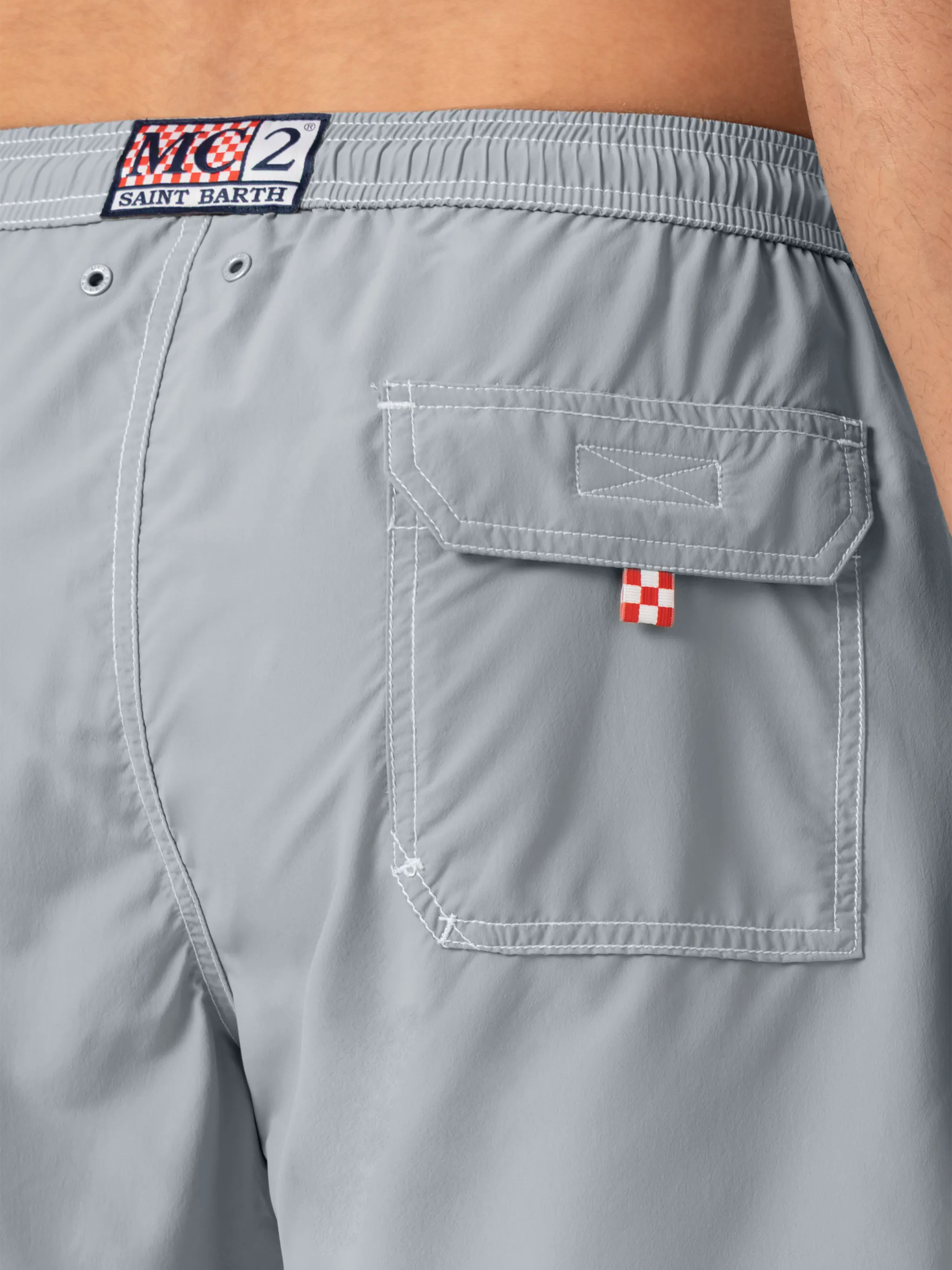 Grey Mid-Length Classic Light Swim Shorts Patmos Swimshort