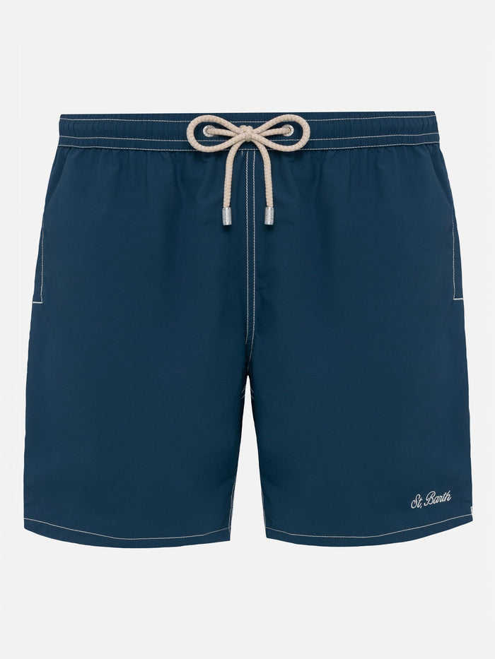 Light Blue Mid-Length Classic Swim Shorts Patmos Swimshort