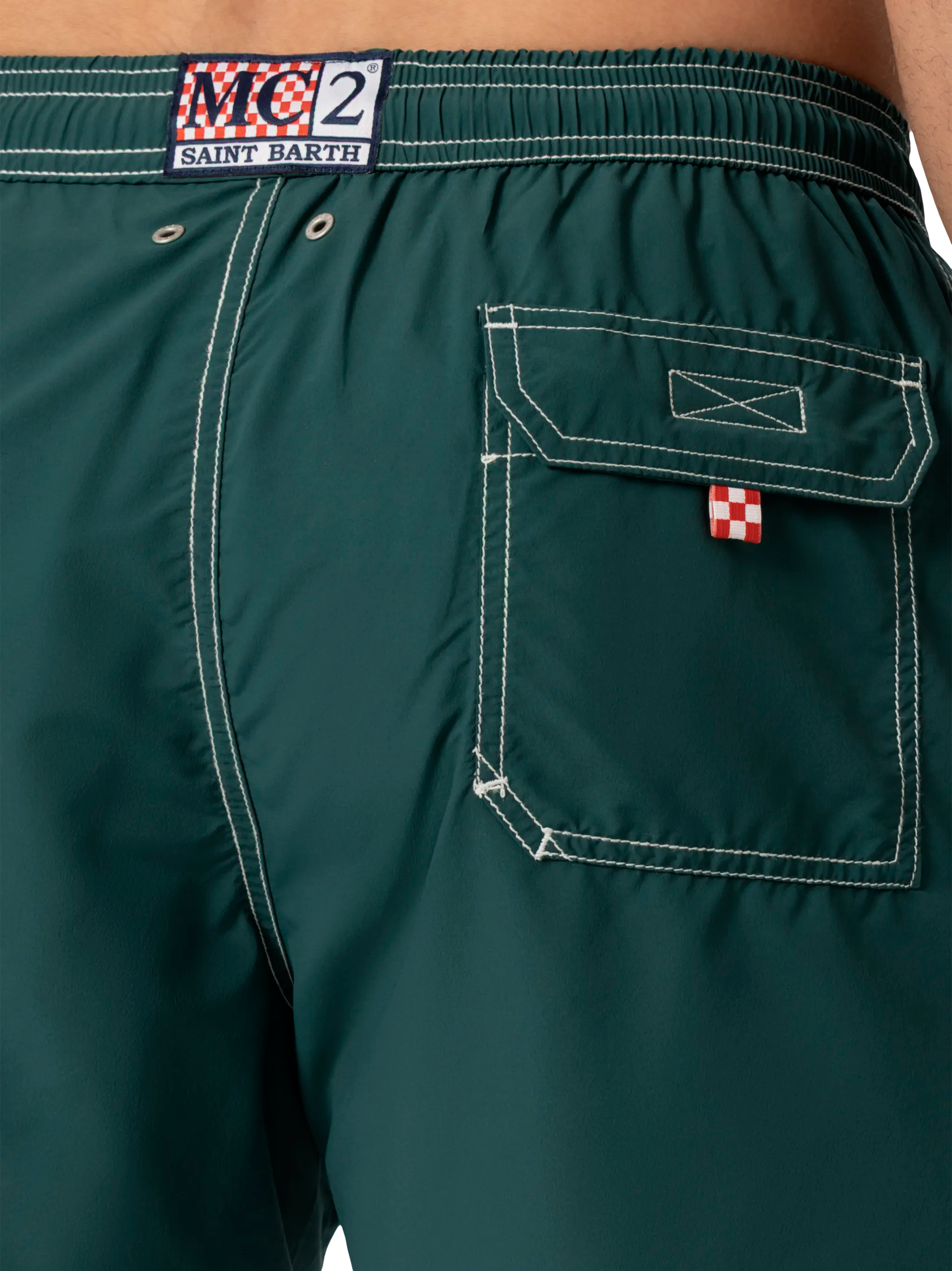 Green Mid-Length Classic Light Swim Shorts Patmos Swimshort