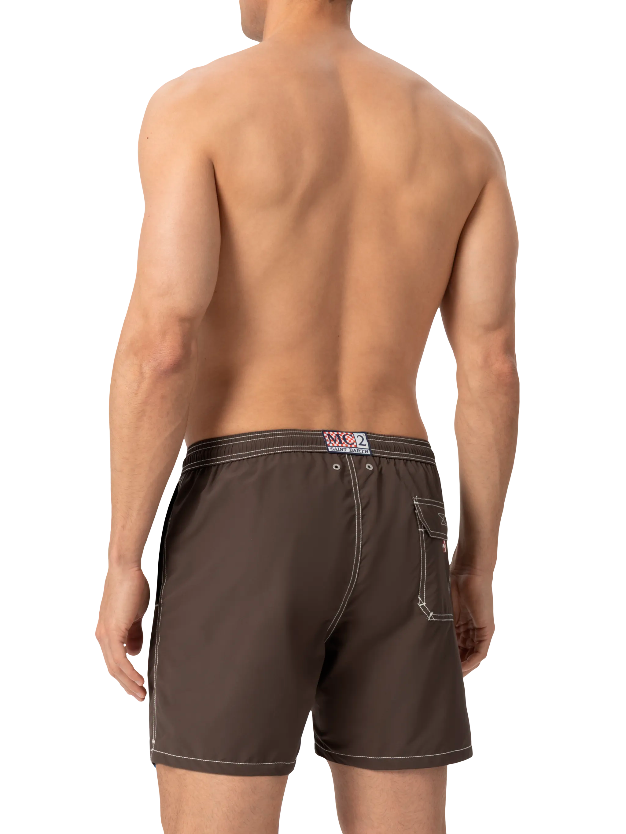 Camel Mid-Length Classic Light Swim Shorts Patmos Brown Swimshort
