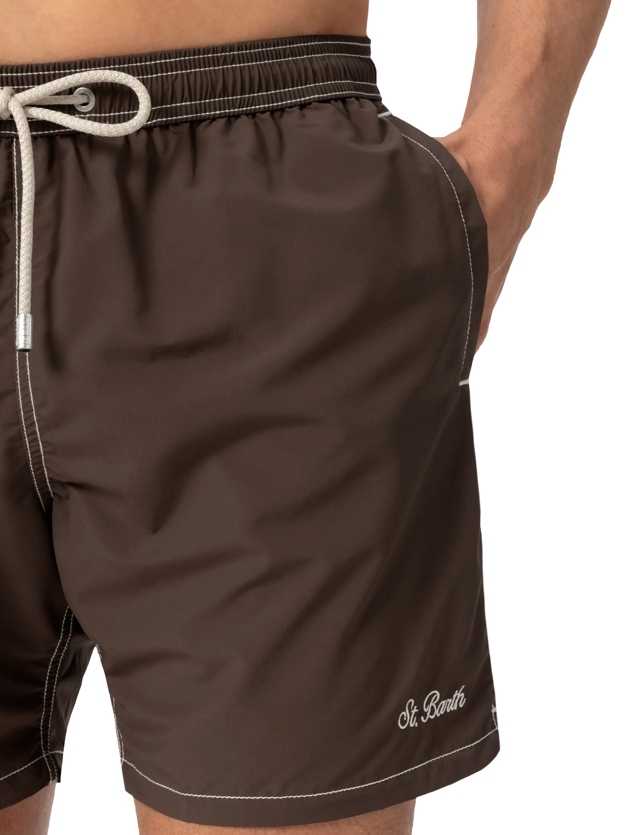 Camel Mid-Length Classic Light Swim Shorts Patmos Brown Swimshort