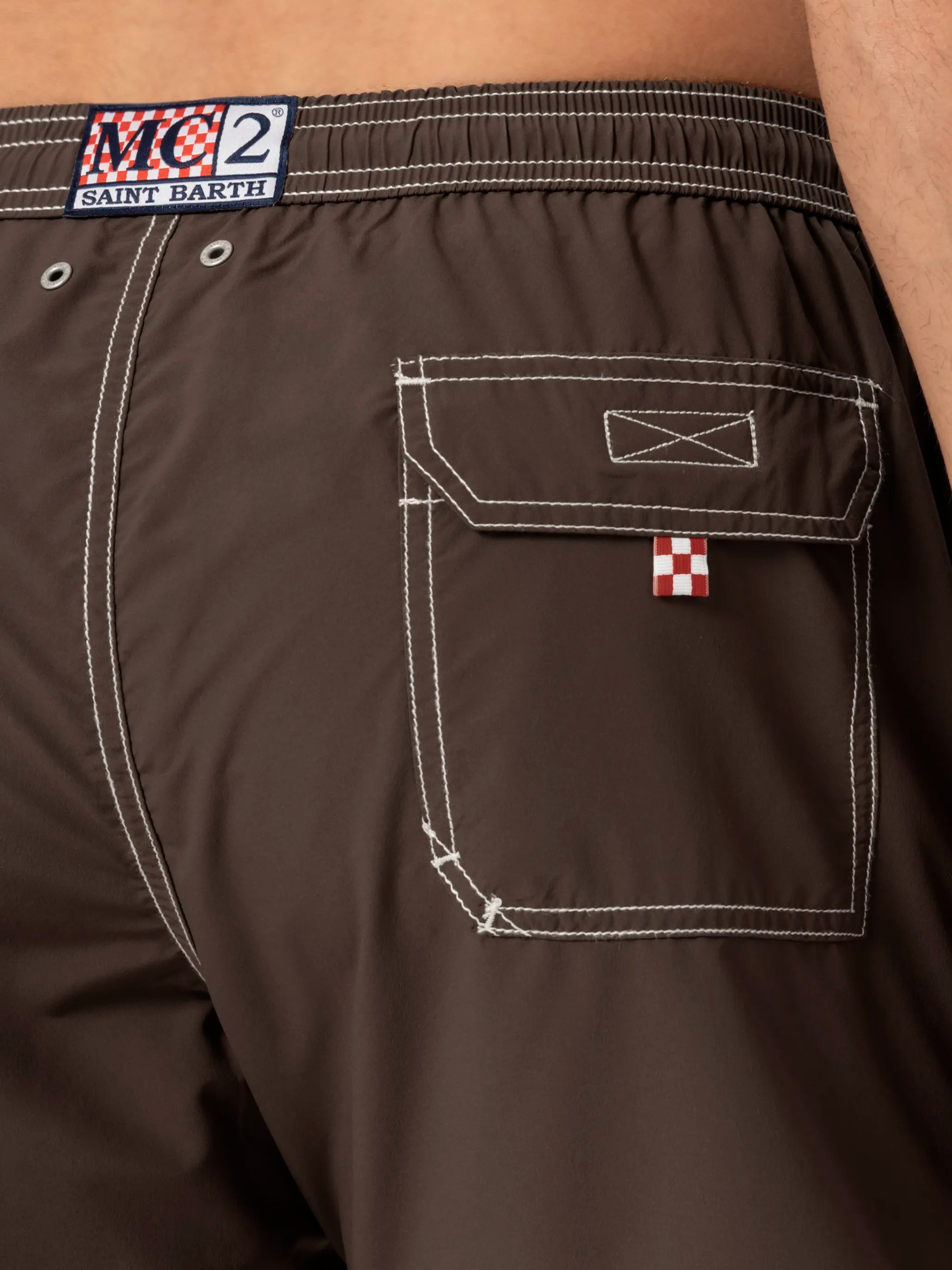 Camel Mid-Length Classic Light Swim Shorts Patmos Brown Swimshort
