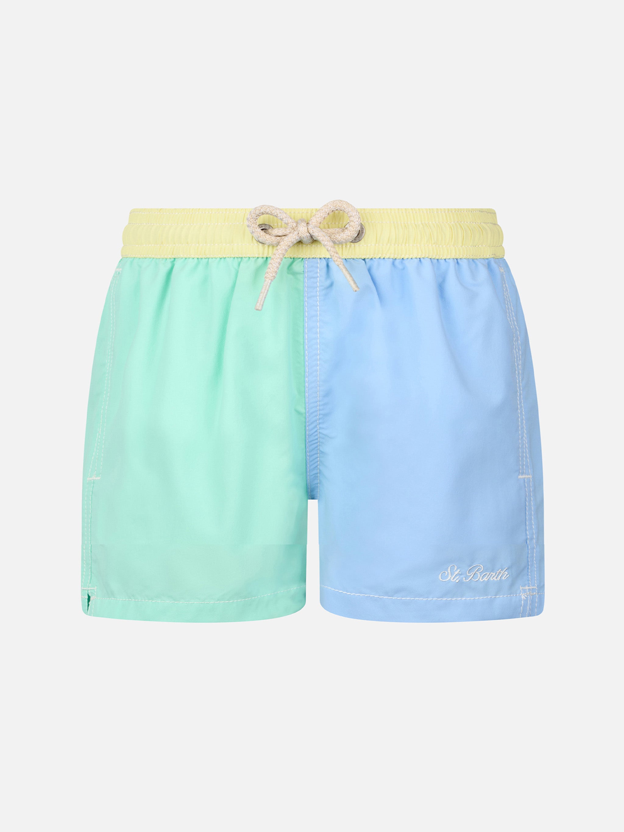 Boy Block Mid-Length Swim Shorts Patmos Jr Sky Swimshort