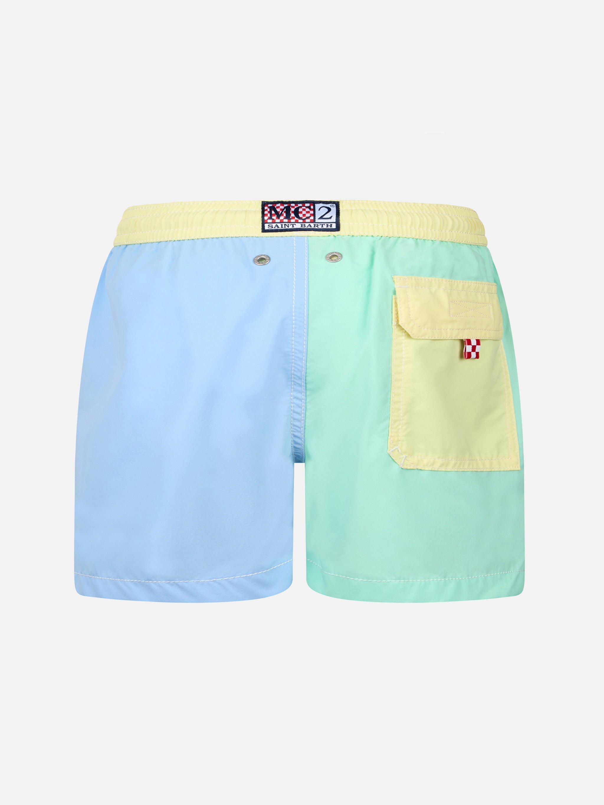 Boy Block Mid-Length Swim Shorts Patmos Jr Sky Swimshort