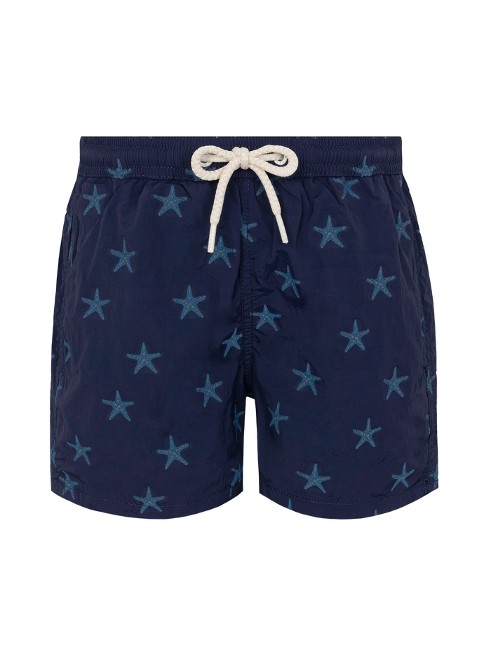 Patmos Jr Mid-Length Swim Shorts With Seastar Jacquard __single__ Swimshort