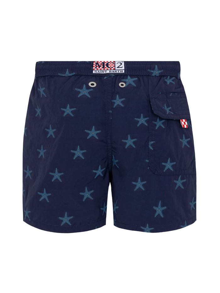 Patmos Jr Mid-Length Swim Shorts With Seastar Jacquard __single__ Swimshort