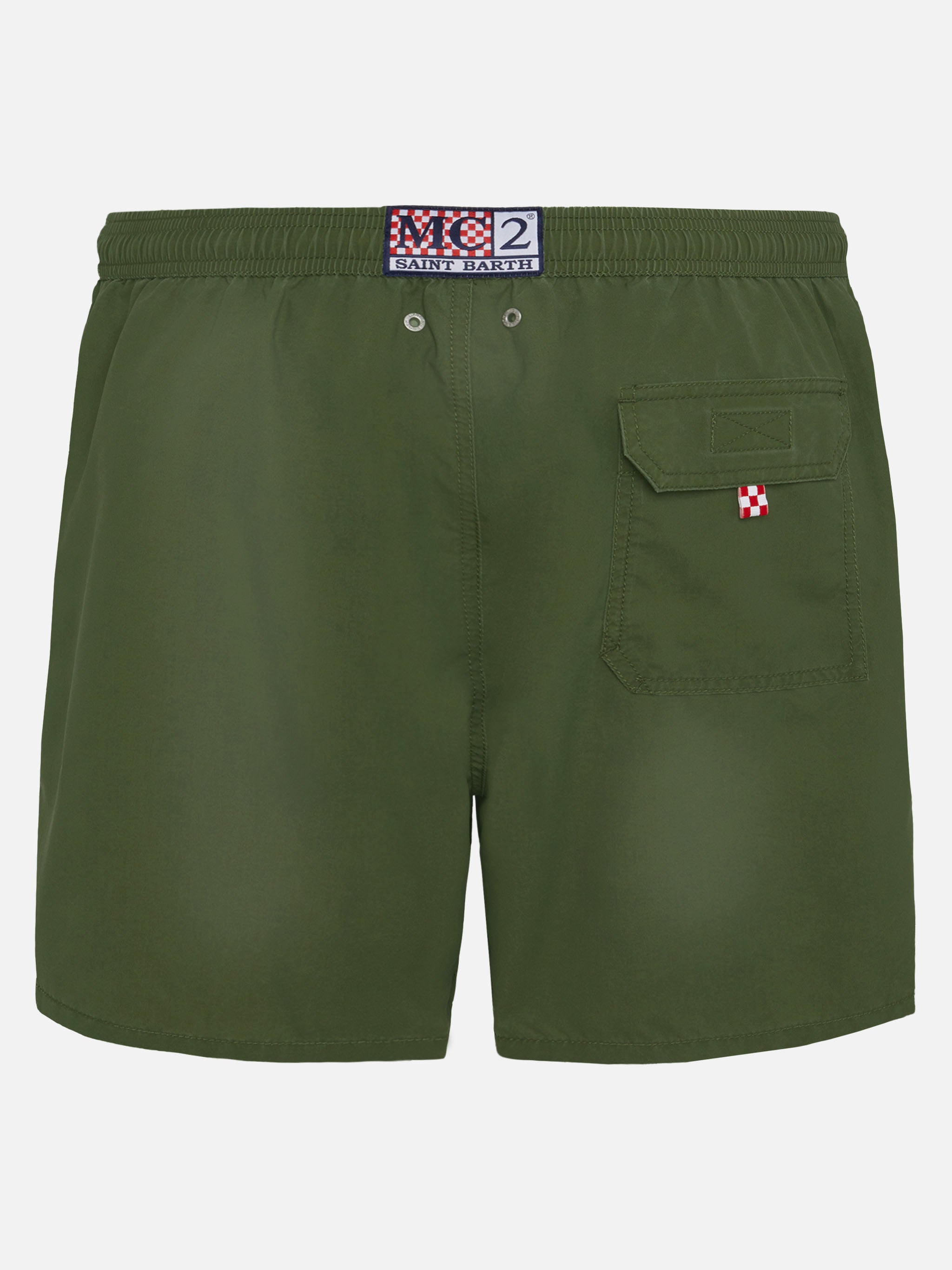 Vintage Military Green Mid-Length Swim Shorts Patmos Used Swimshort