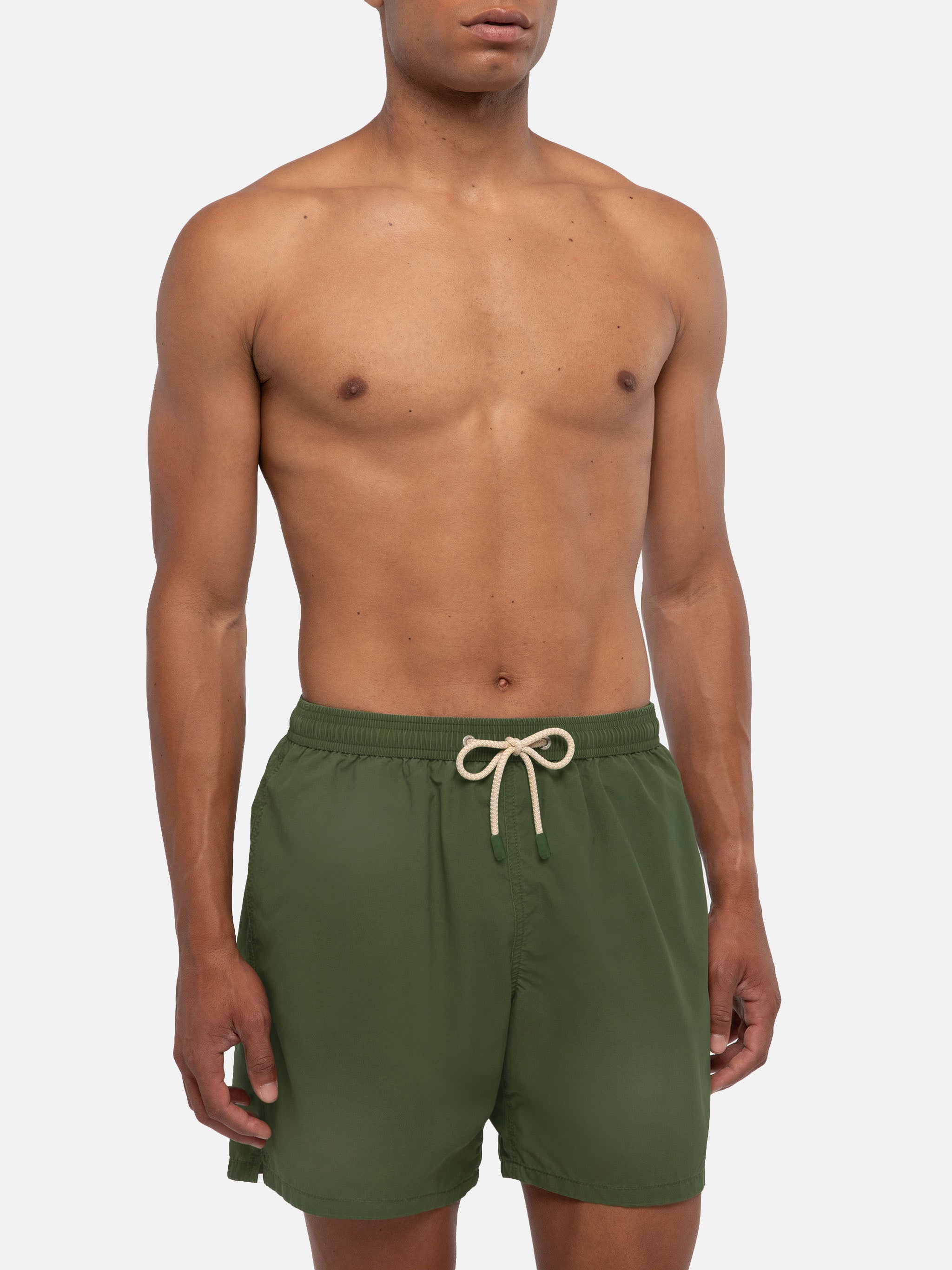 Vintage Military Green Mid-Length Swim Shorts Patmos Used Swimshort